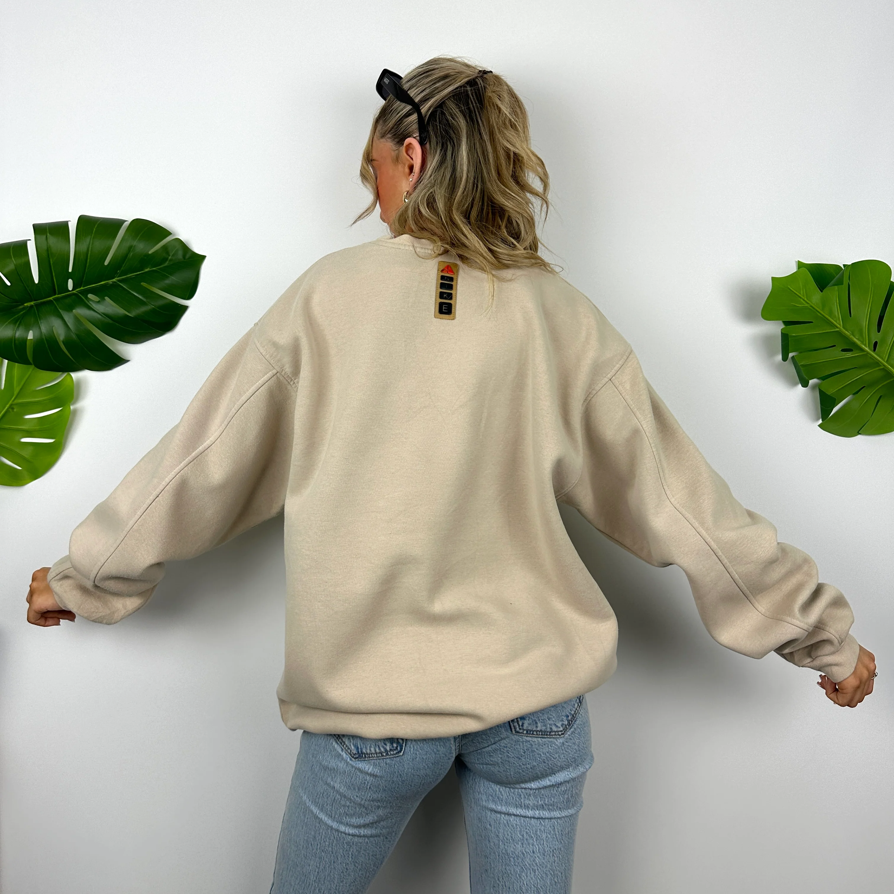 Nike Cream Swoosh Sweatshirt (L) - Image 5