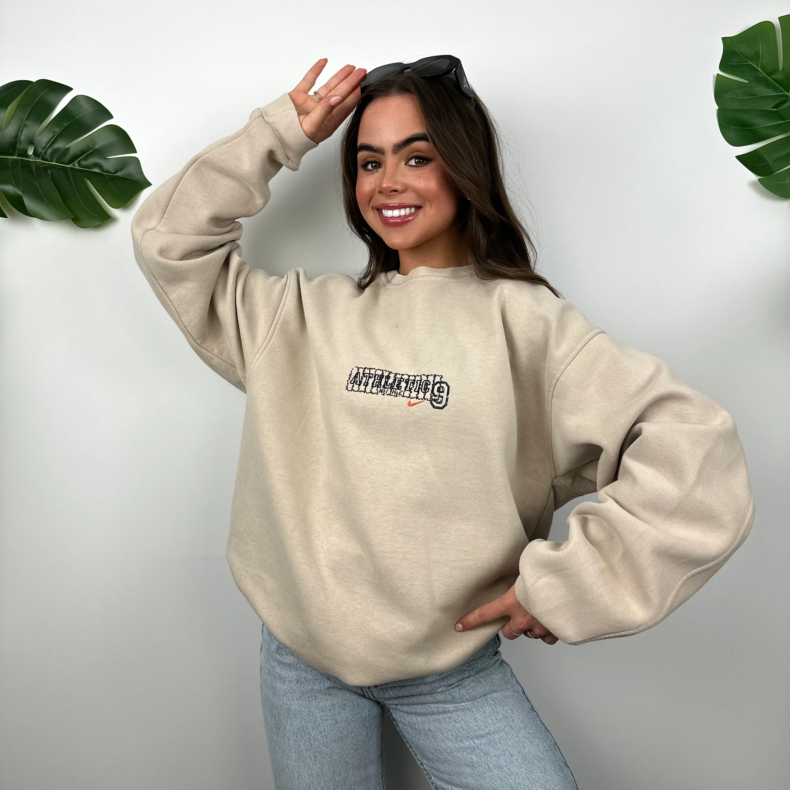 Nike Cream Swoosh Sweatshirt (L) - Image 3