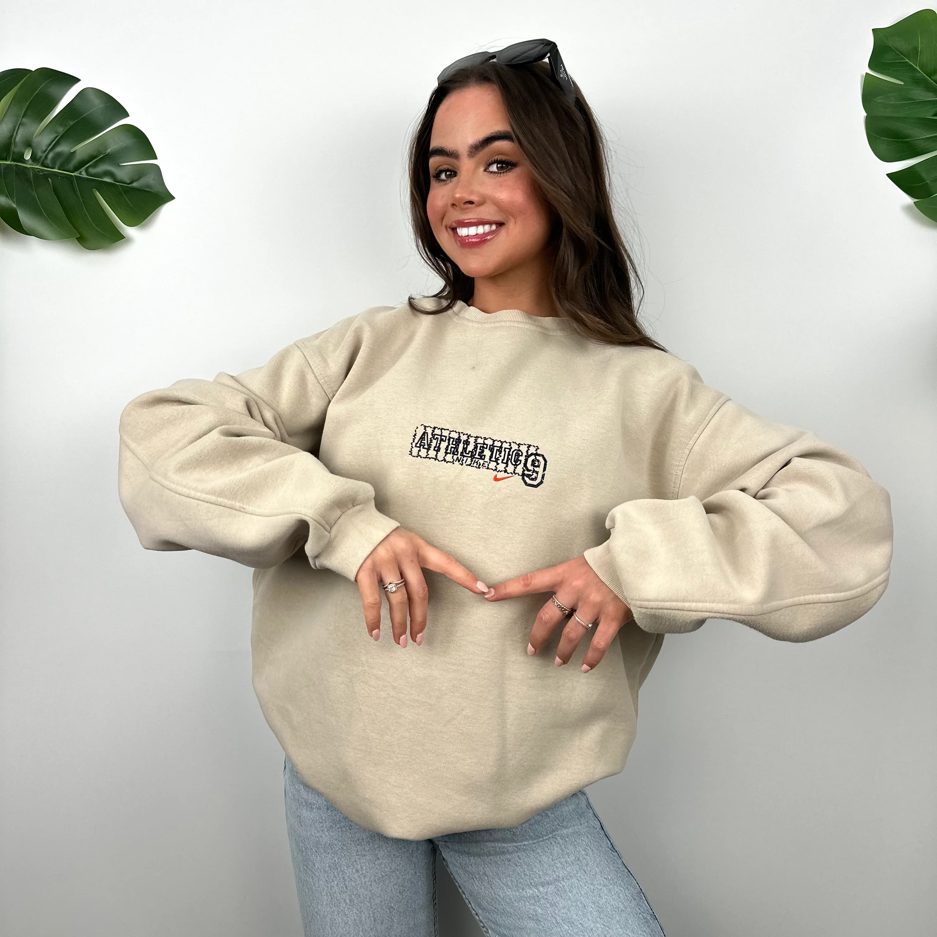 Nike Cream Swoosh Sweatshirt (L) - Image 4