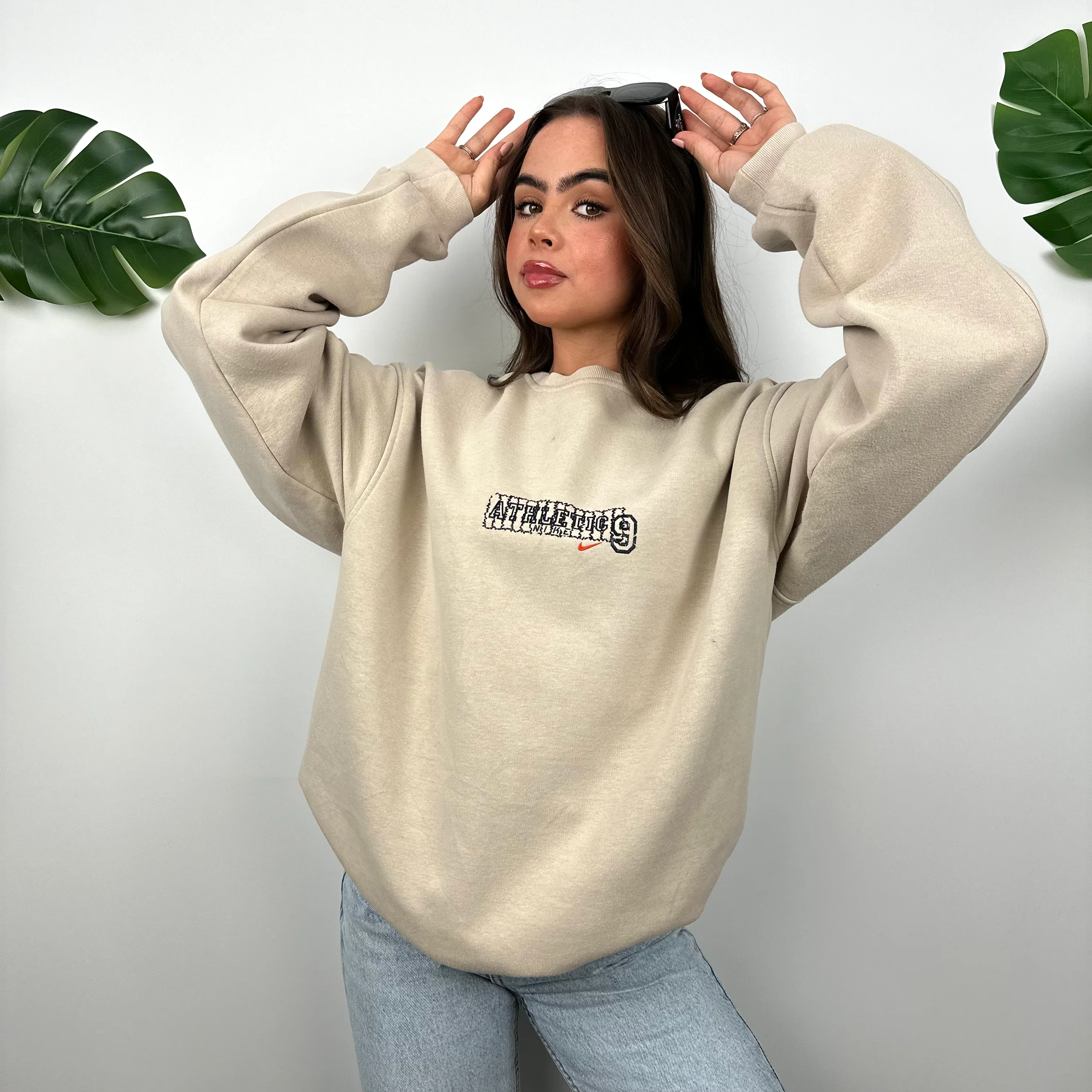 Nike Cream Swoosh Sweatshirt (L) - Image 5