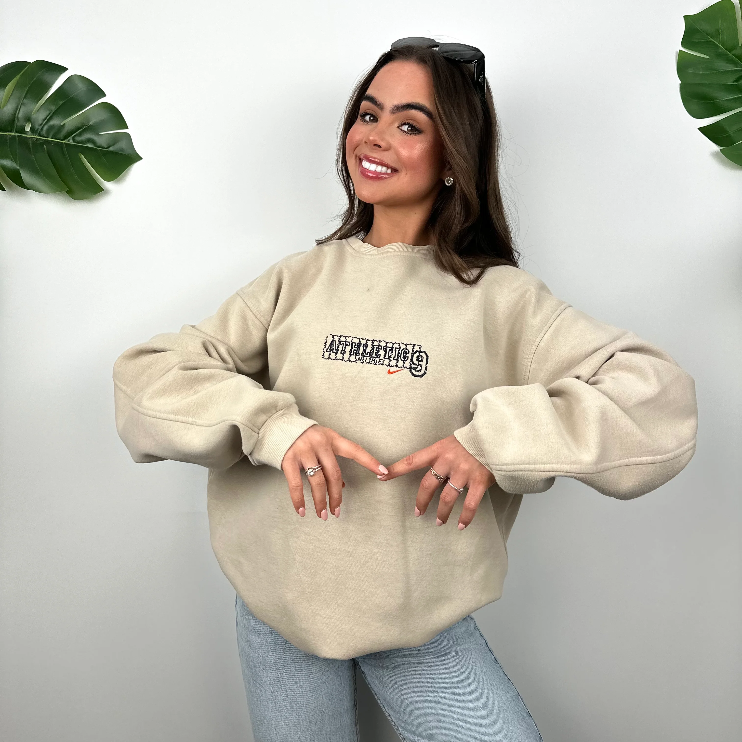 Nike Cream Swoosh Sweatshirt (L) - Image 6