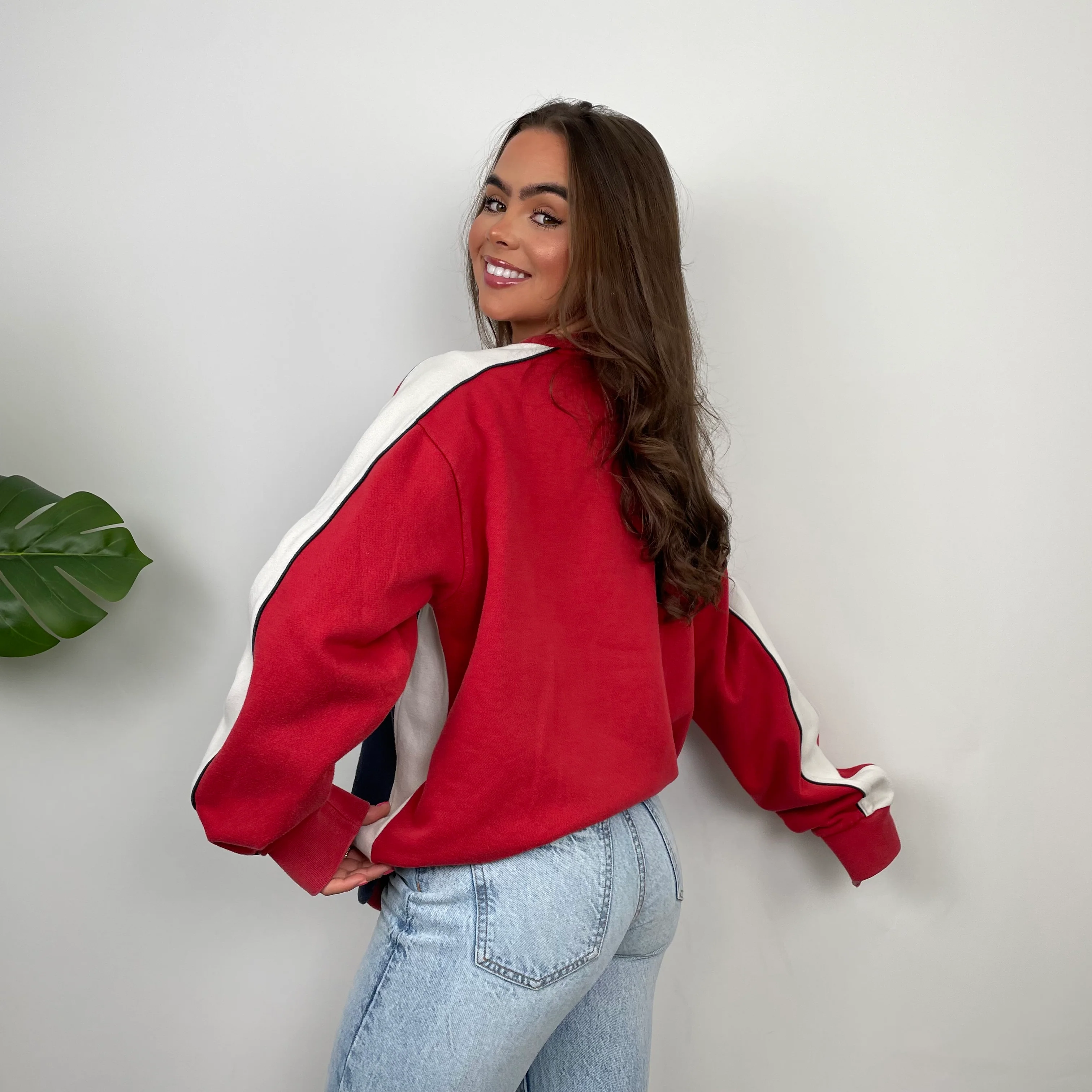 Nike Embroidered Spell Out Colour Block Sweatshirt (M) - Image 4