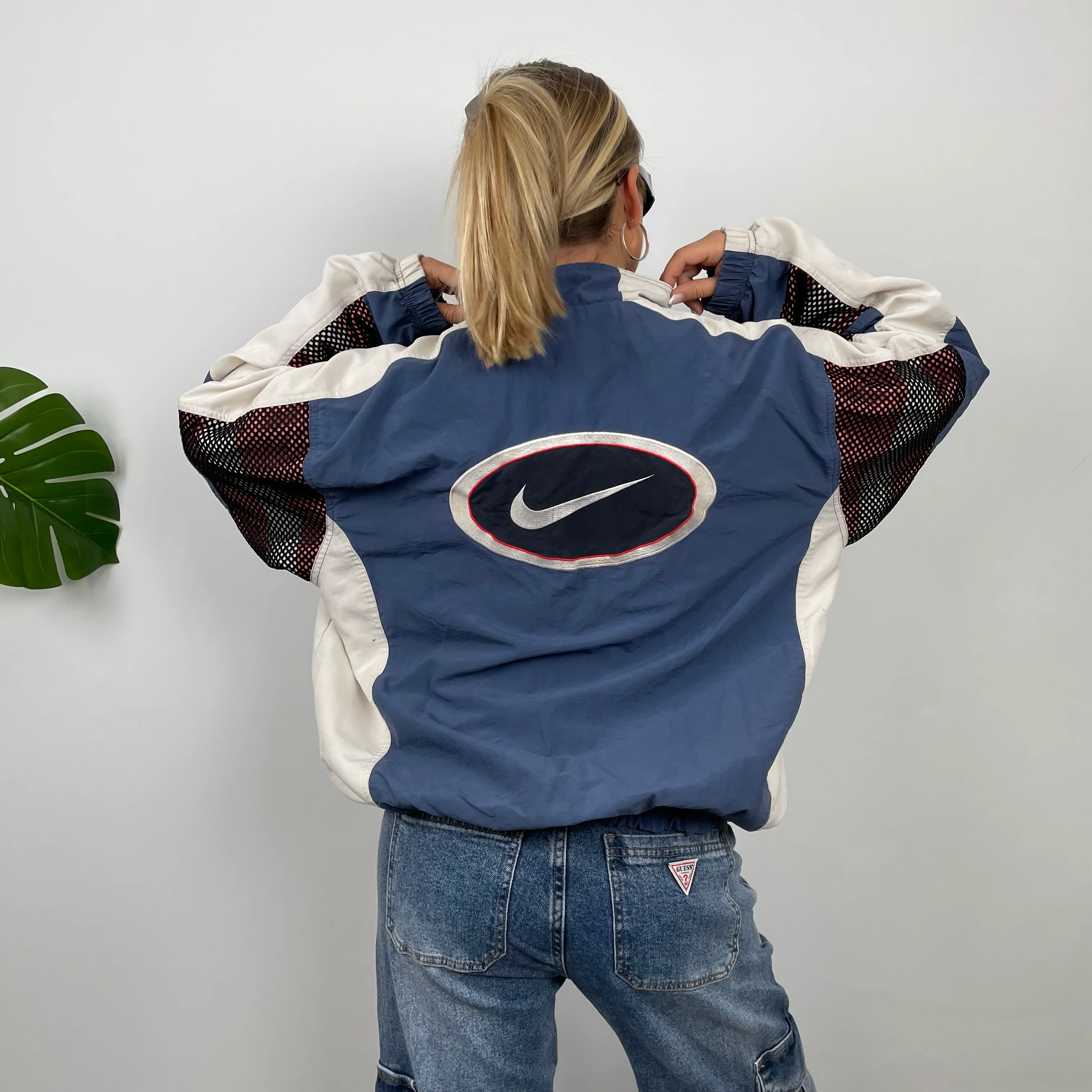 Nike Embroidered Swoosh Windbreaker Jacket (L) - Image 3