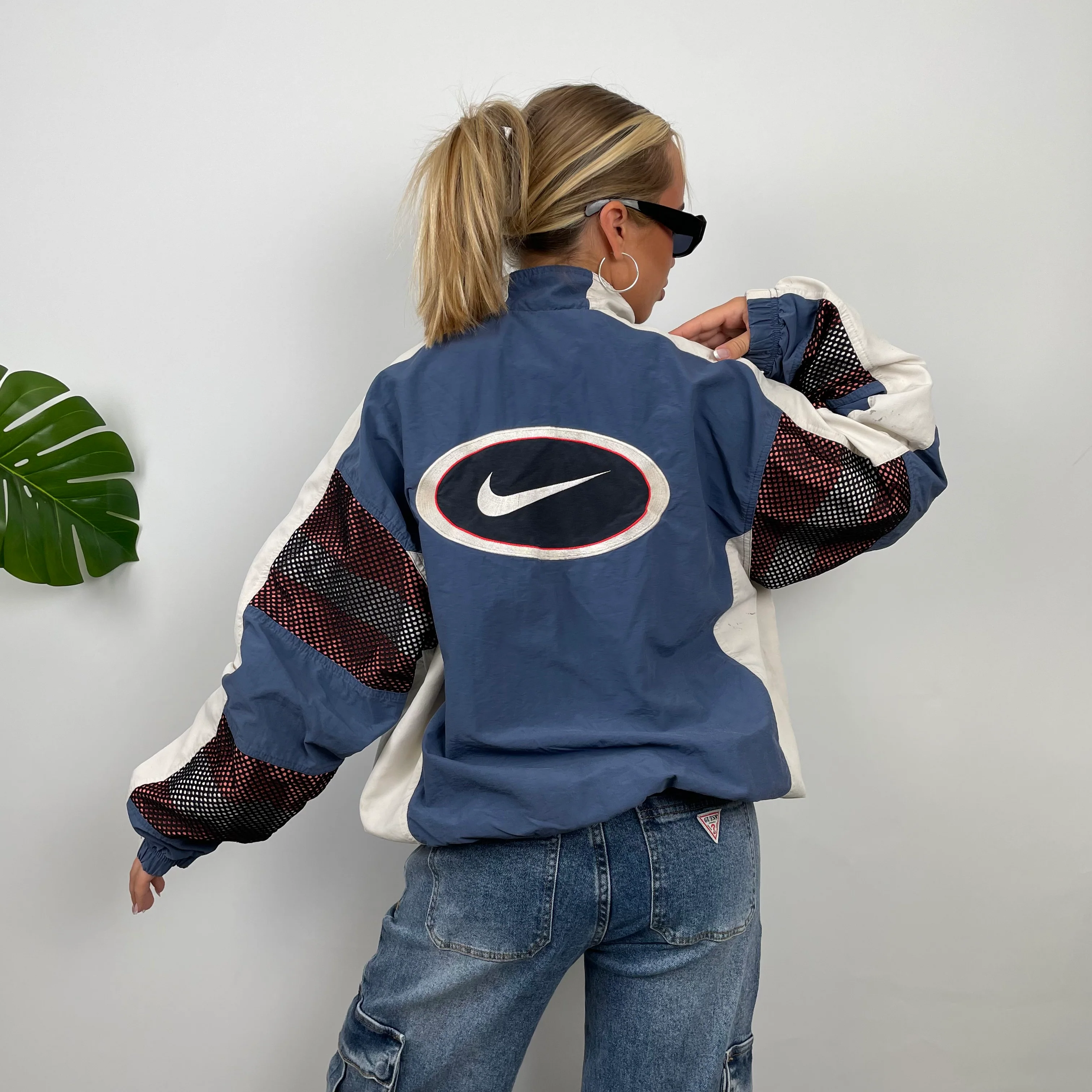Nike Embroidered Swoosh Windbreaker Jacket (L) - Image 4