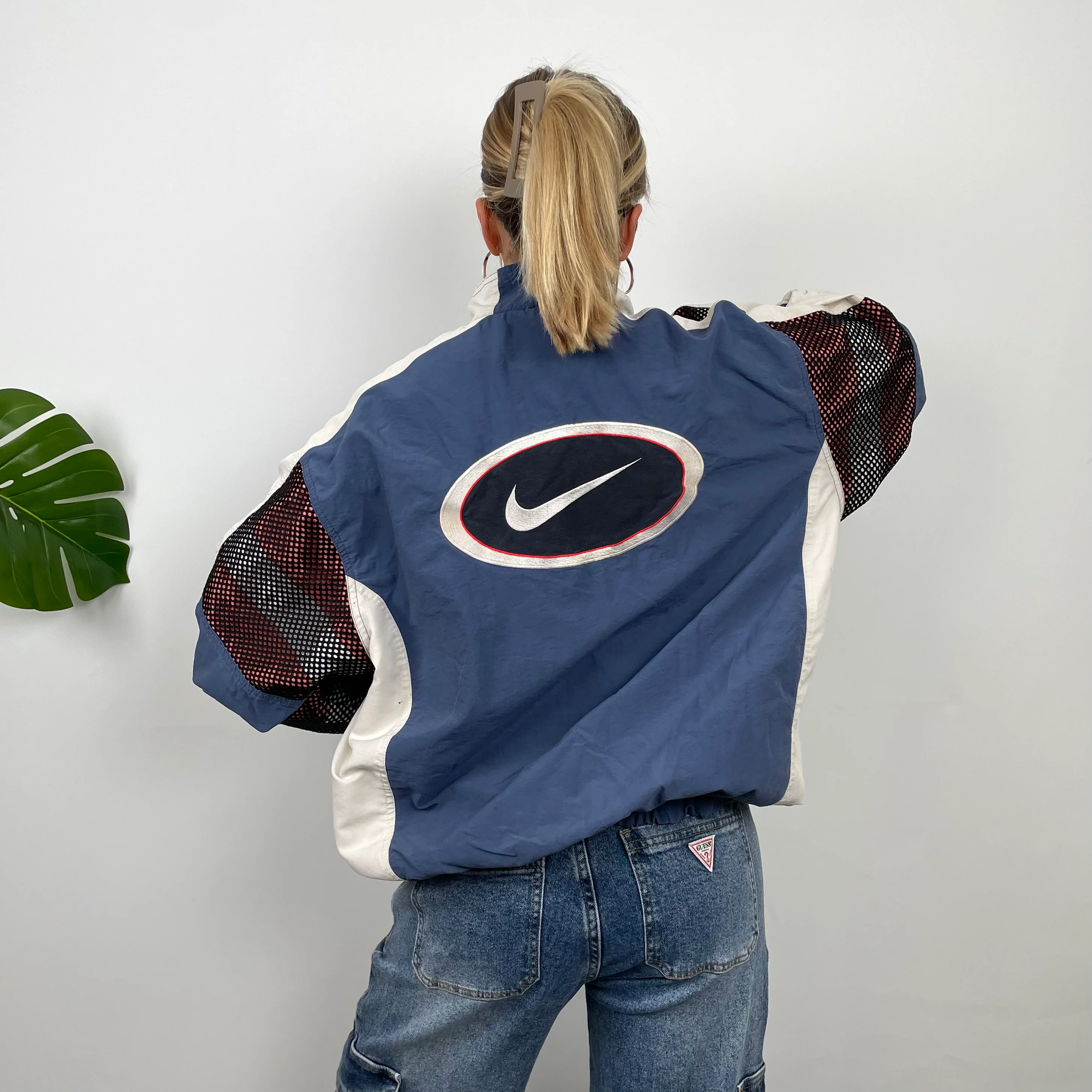 Nike Embroidered Swoosh Windbreaker Jacket (L) - Image 5