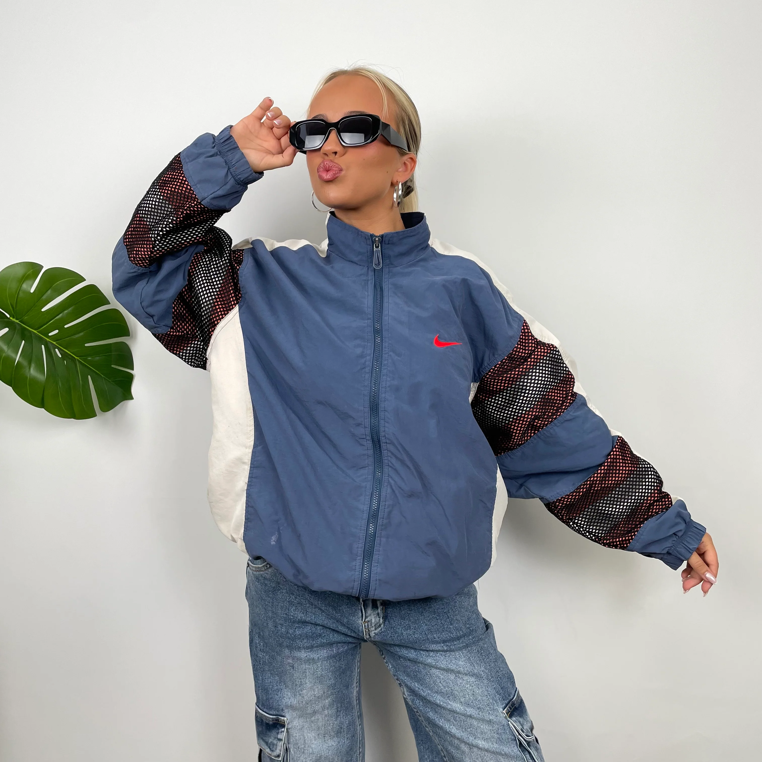 Nike Embroidered Swoosh Windbreaker Jacket (L) - Image 7