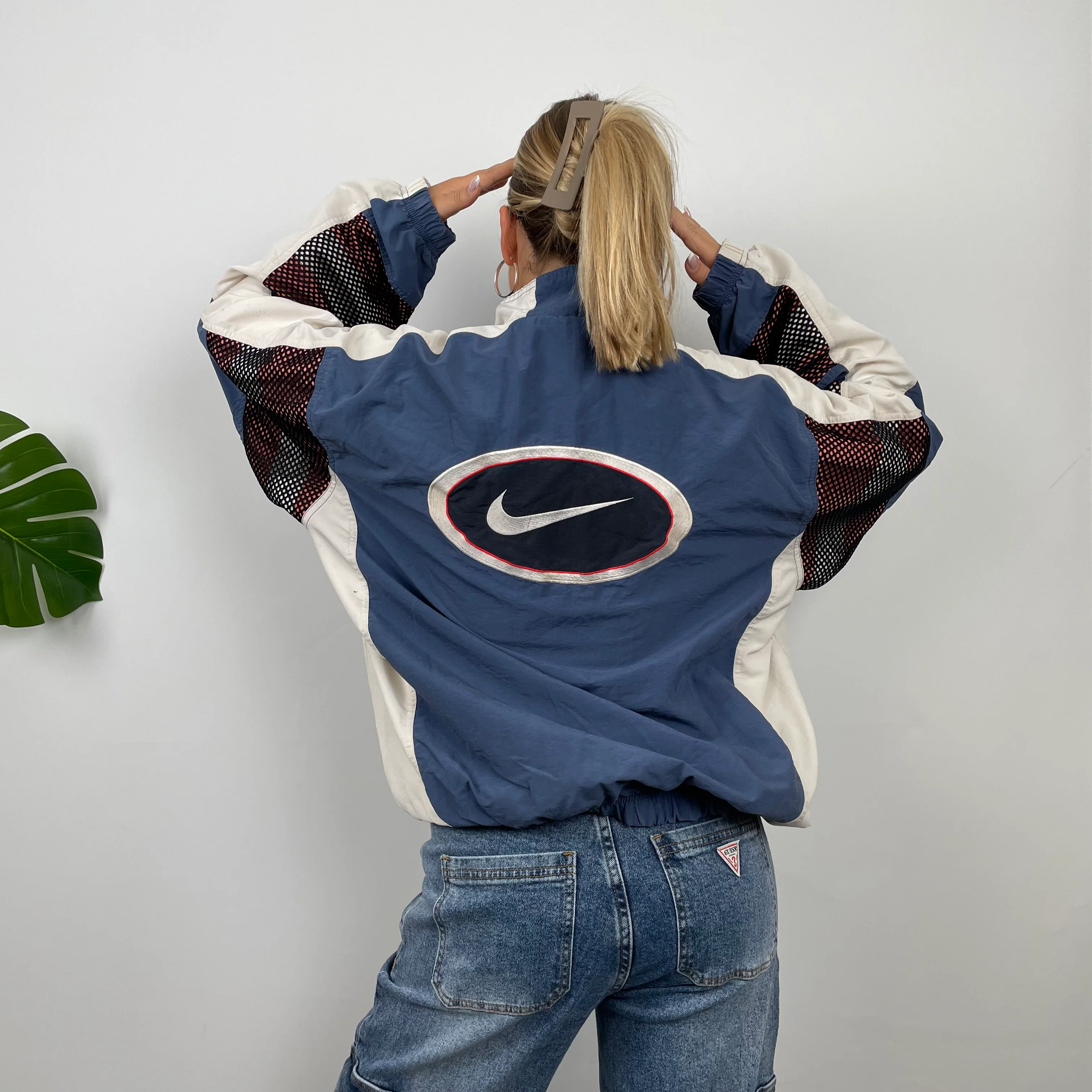 Nike Embroidered Swoosh Windbreaker Jacket (L) - Image 8