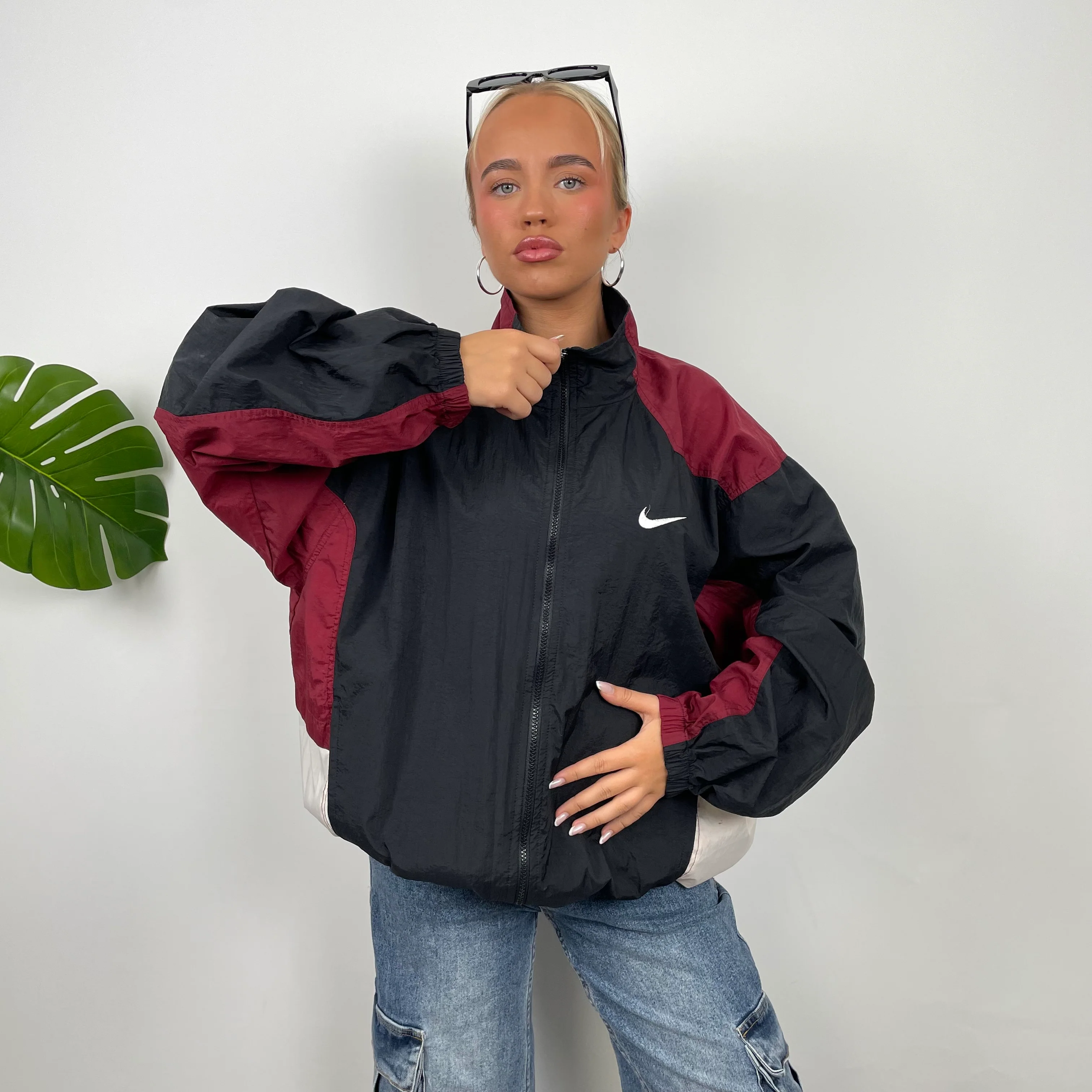 Nike Embroidered Swoosh Windbreaker Jacket (L) - Image 7