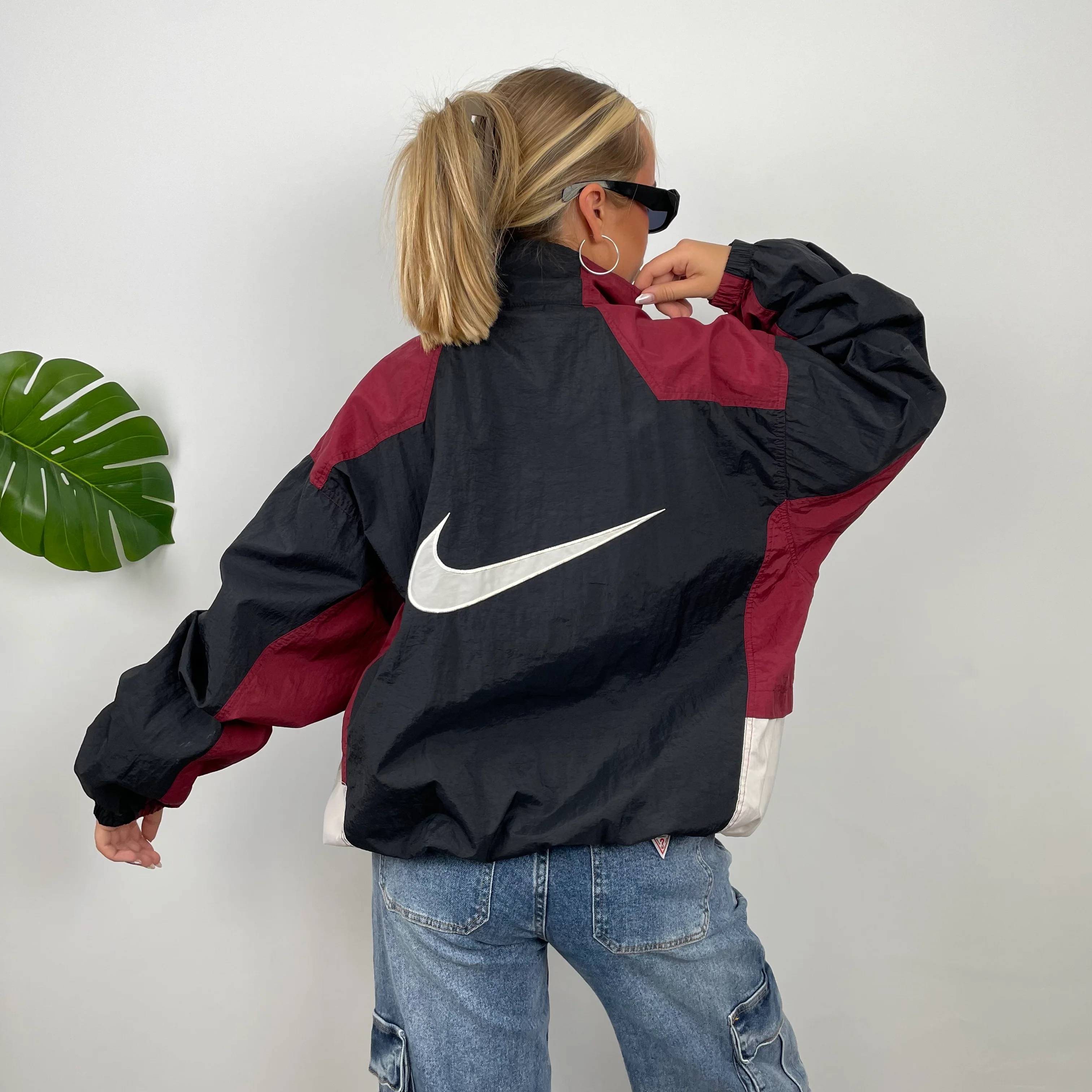 Nike Embroidered Swoosh Windbreaker Jacket (L) - Image 8