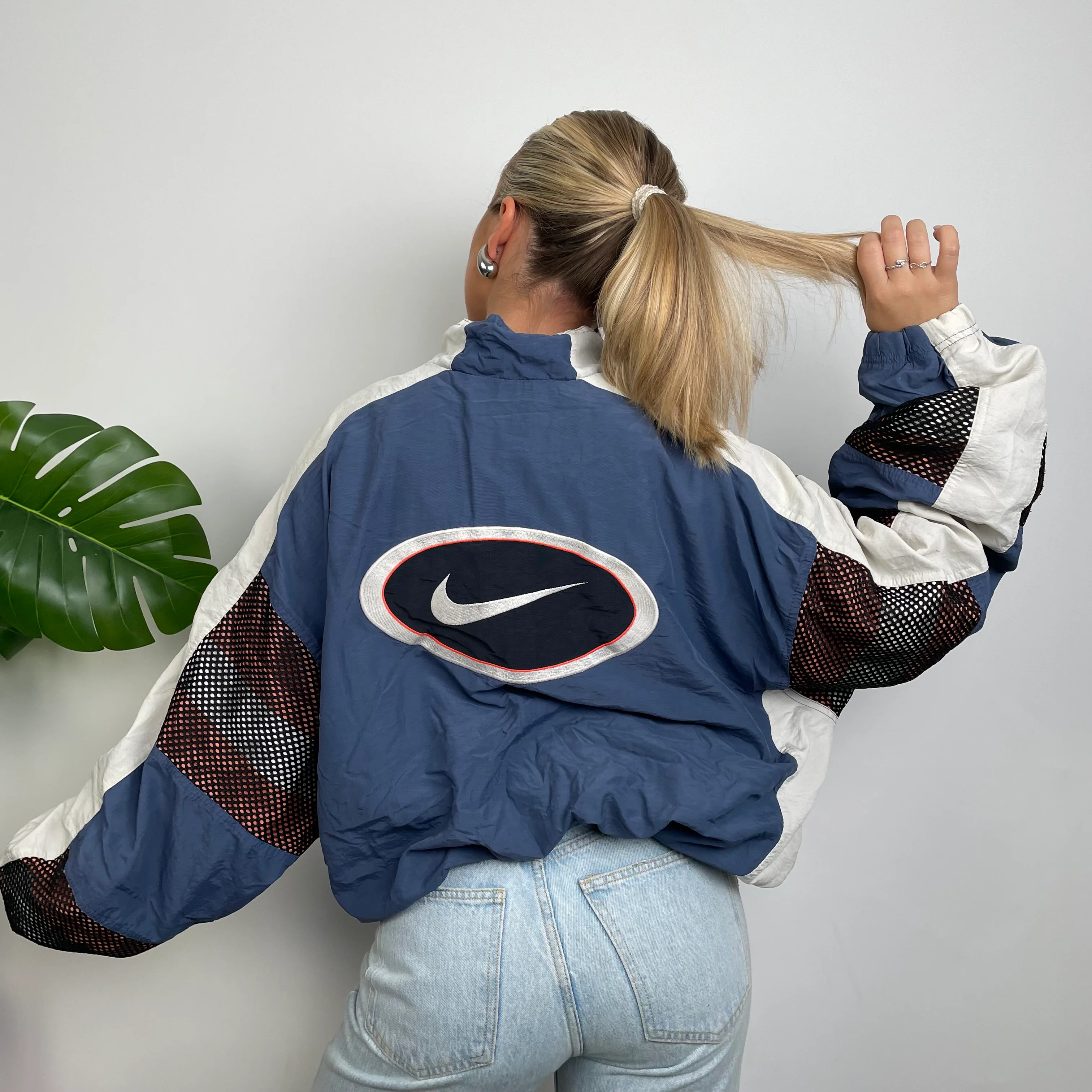 Nike Embroidered Swoosh Windbreaker Jacket (L) - Image 6