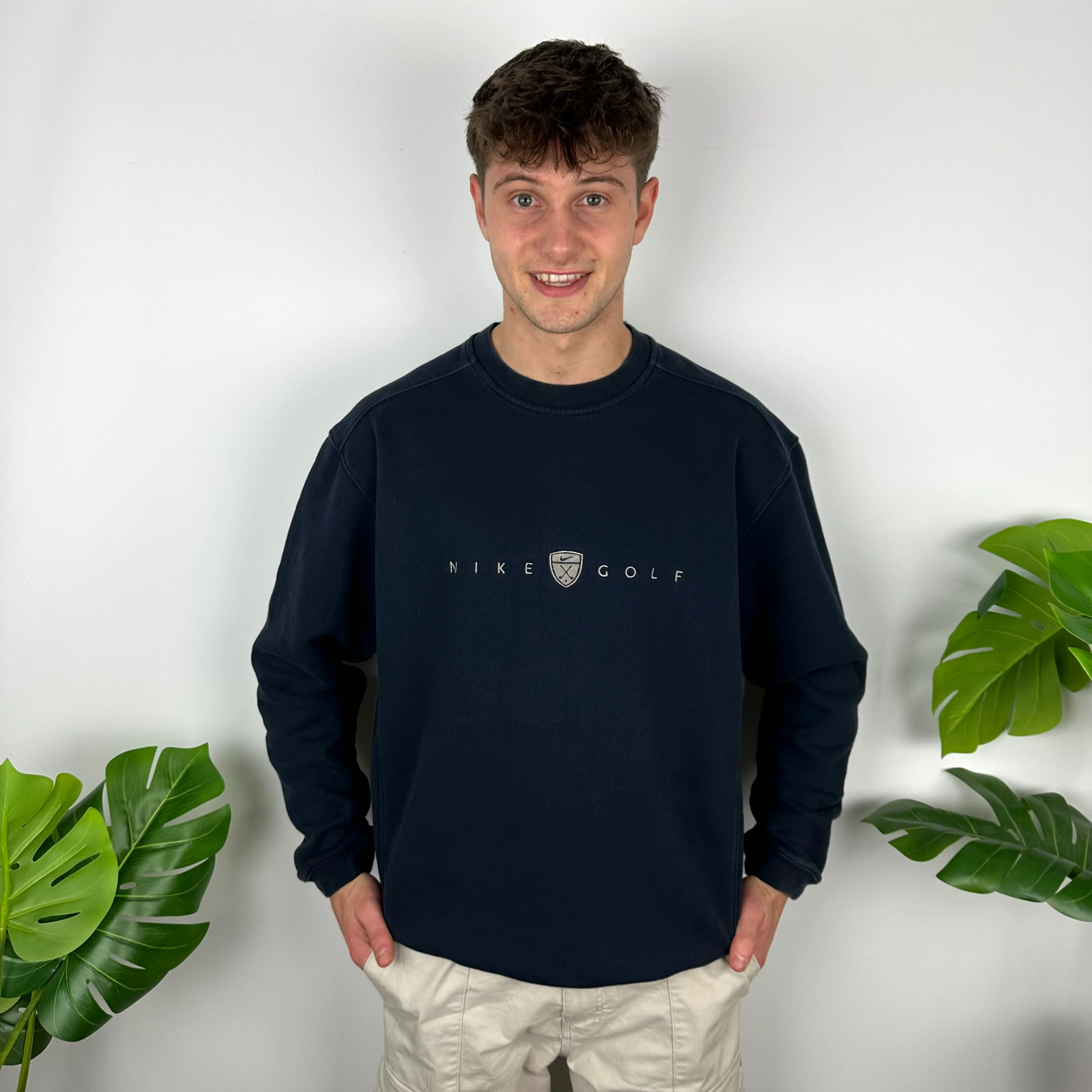 Nike Golf Navy Embroidered Spell Out Sweatshirt (XL) - Image 2
