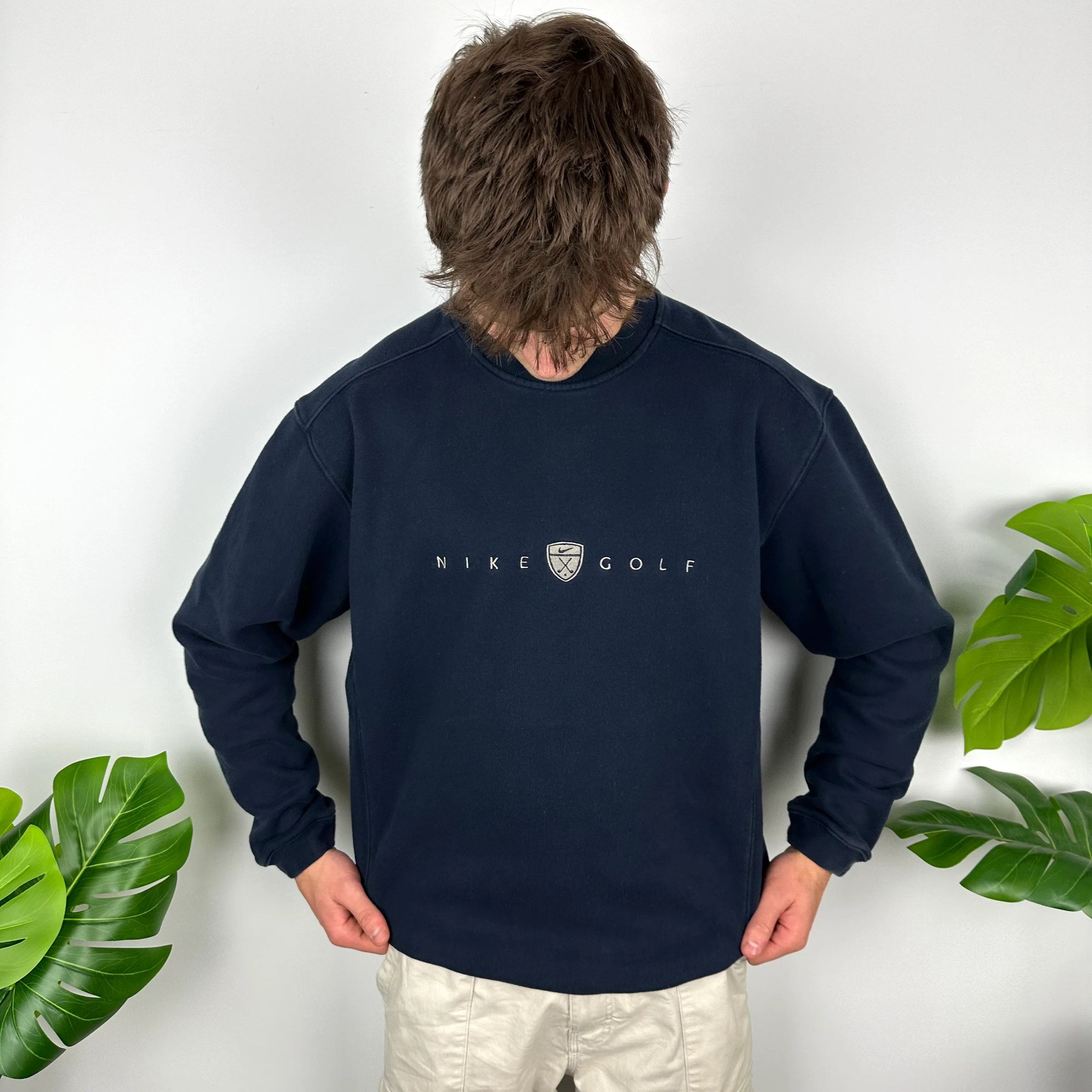 Nike Golf Navy Embroidered Spell Out Sweatshirt (XL) - Image 3