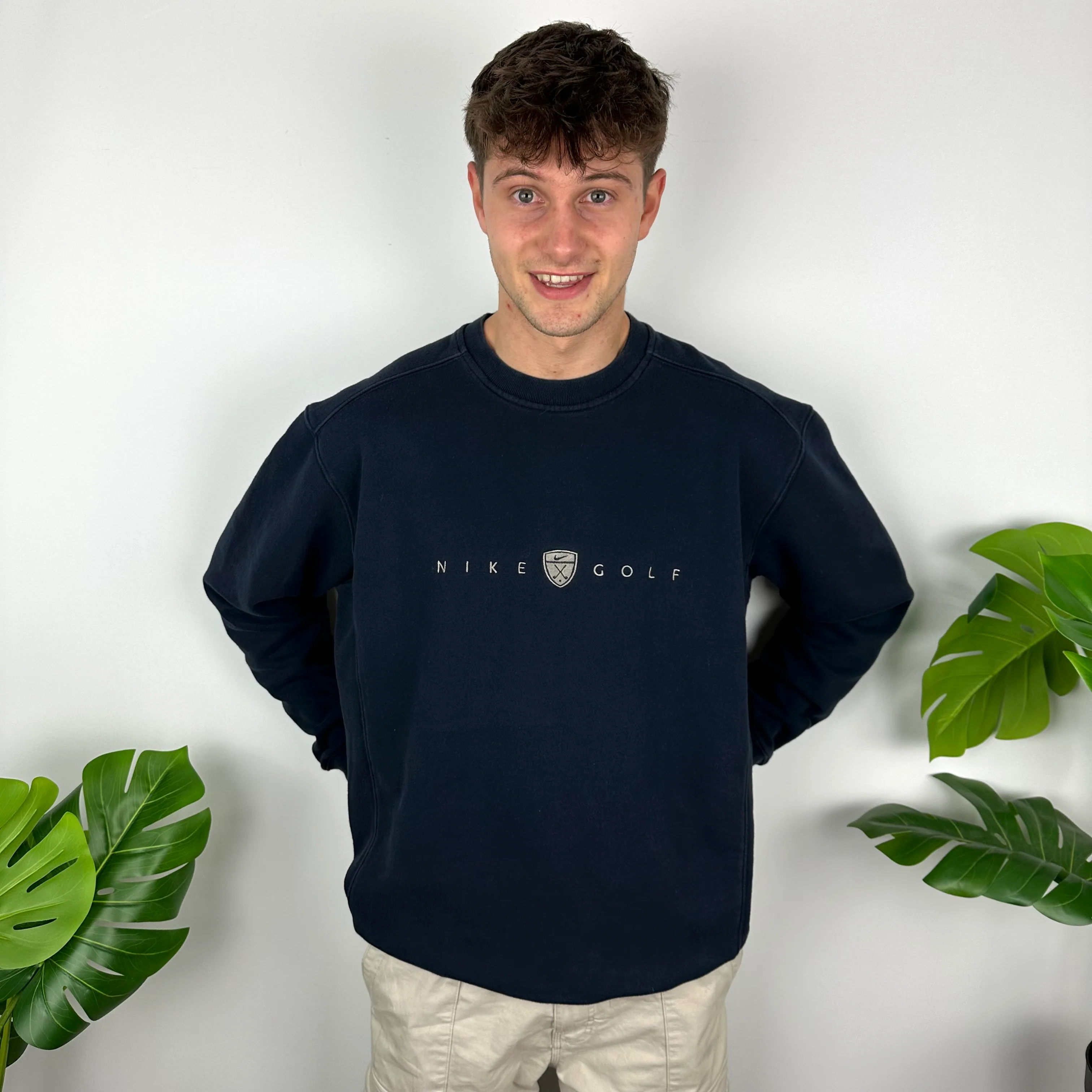 Nike Golf Navy Embroidered Spell Out Sweatshirt (XL) - Image 4