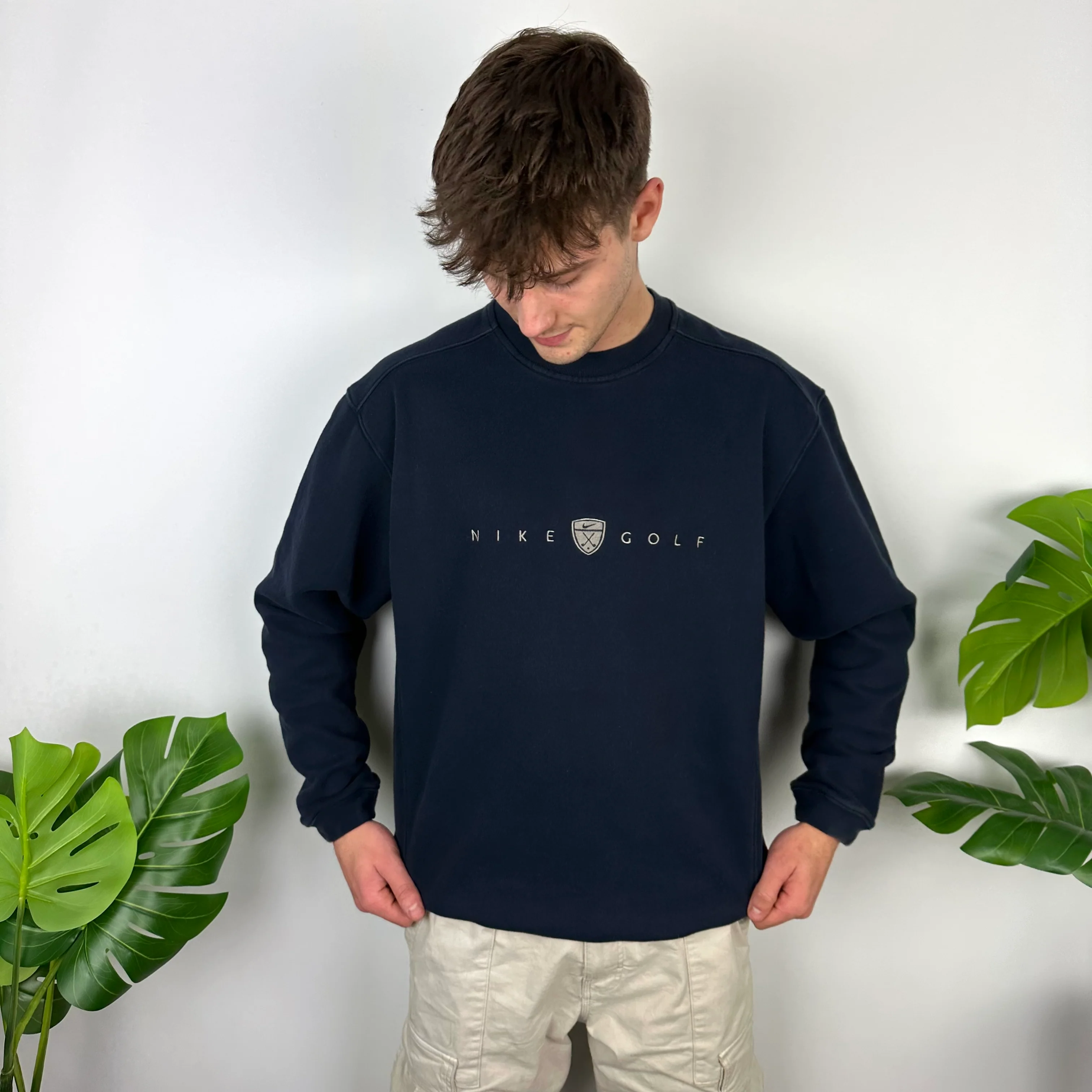 Nike Golf Navy Embroidered Spell Out Sweatshirt (XL) - Image 7