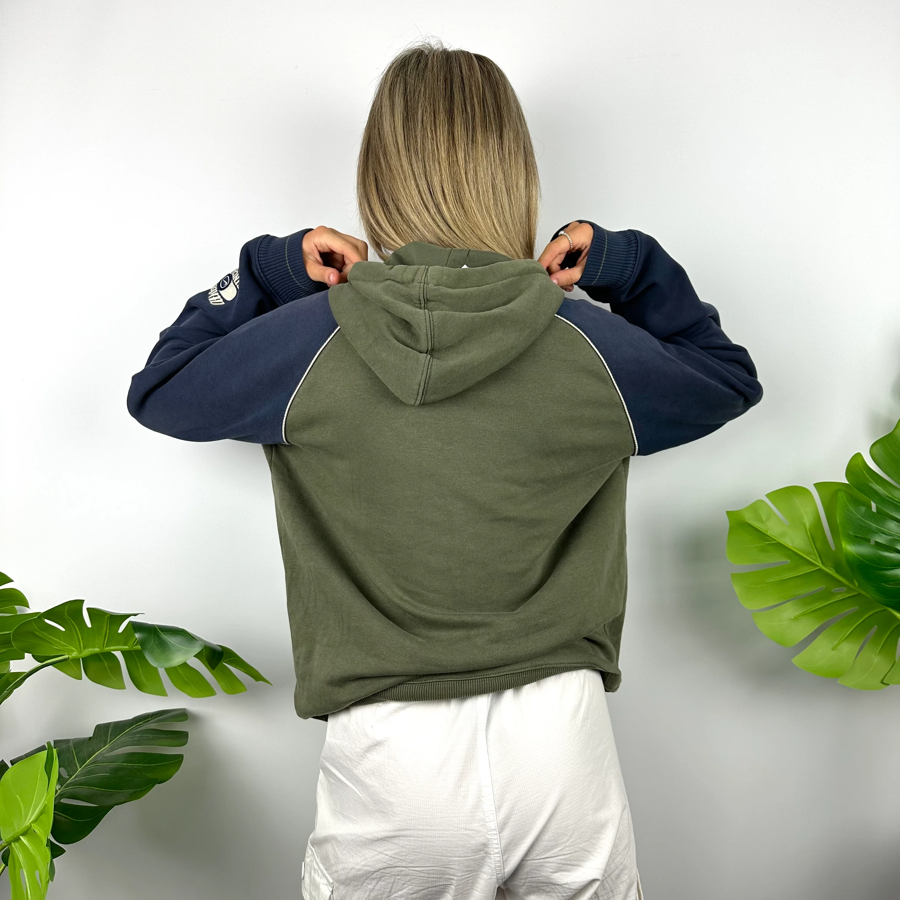 Nike Green Embroidered Spell Out Hoodie (M) - Image 4