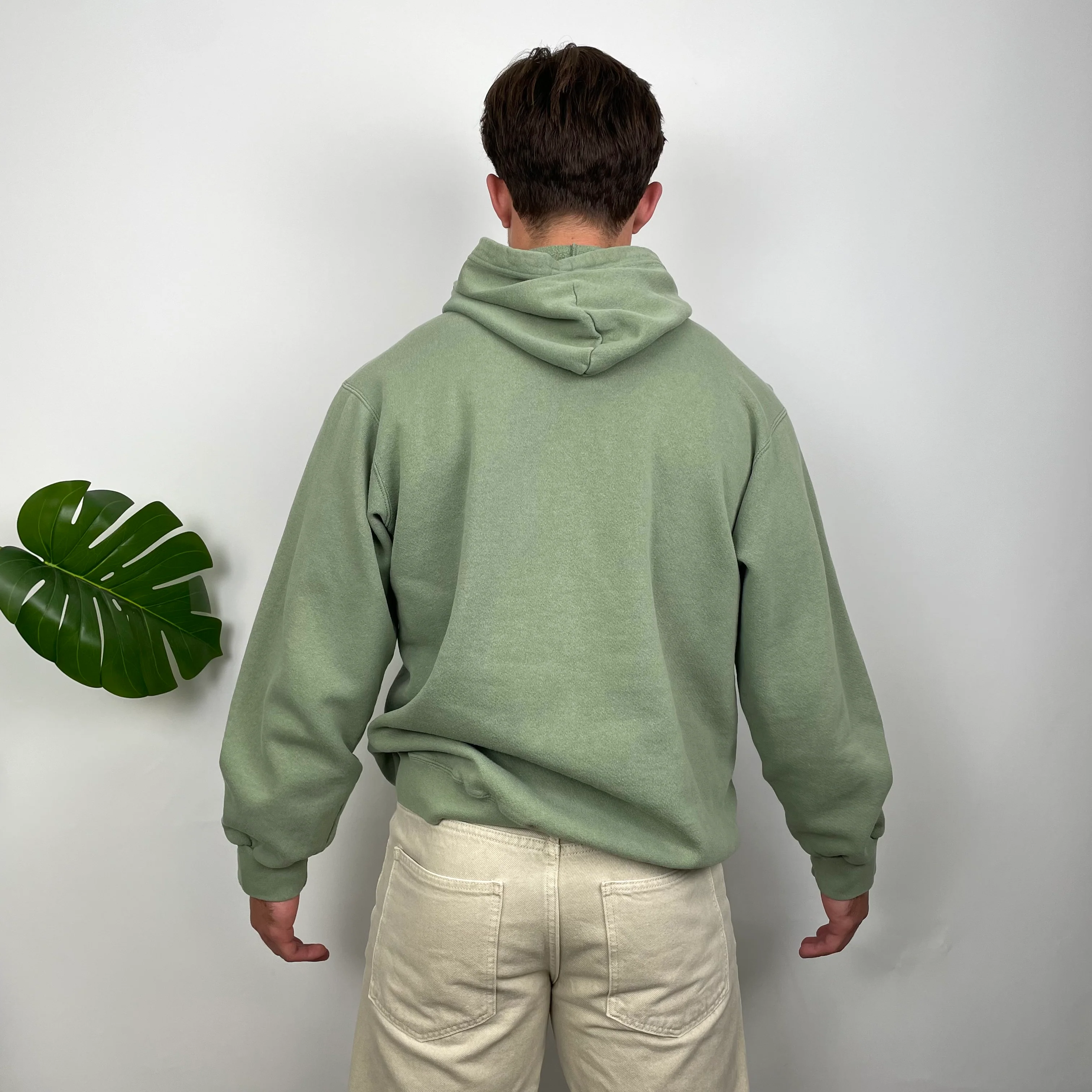 Nike Green Embroidered Spell Out Hoodie (M) - Image 5