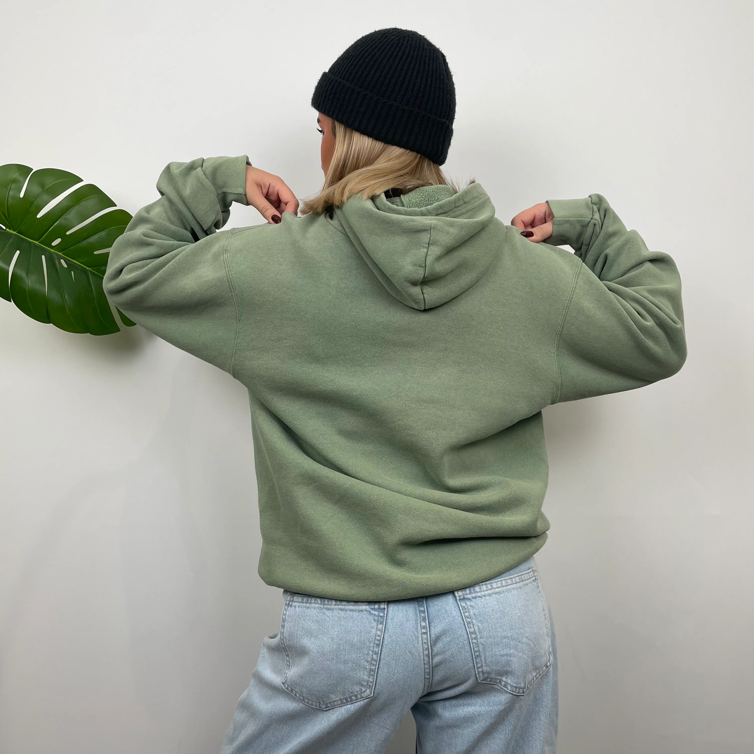 Nike Green Embroidered Spell Out Hoodie (M) - Image 7