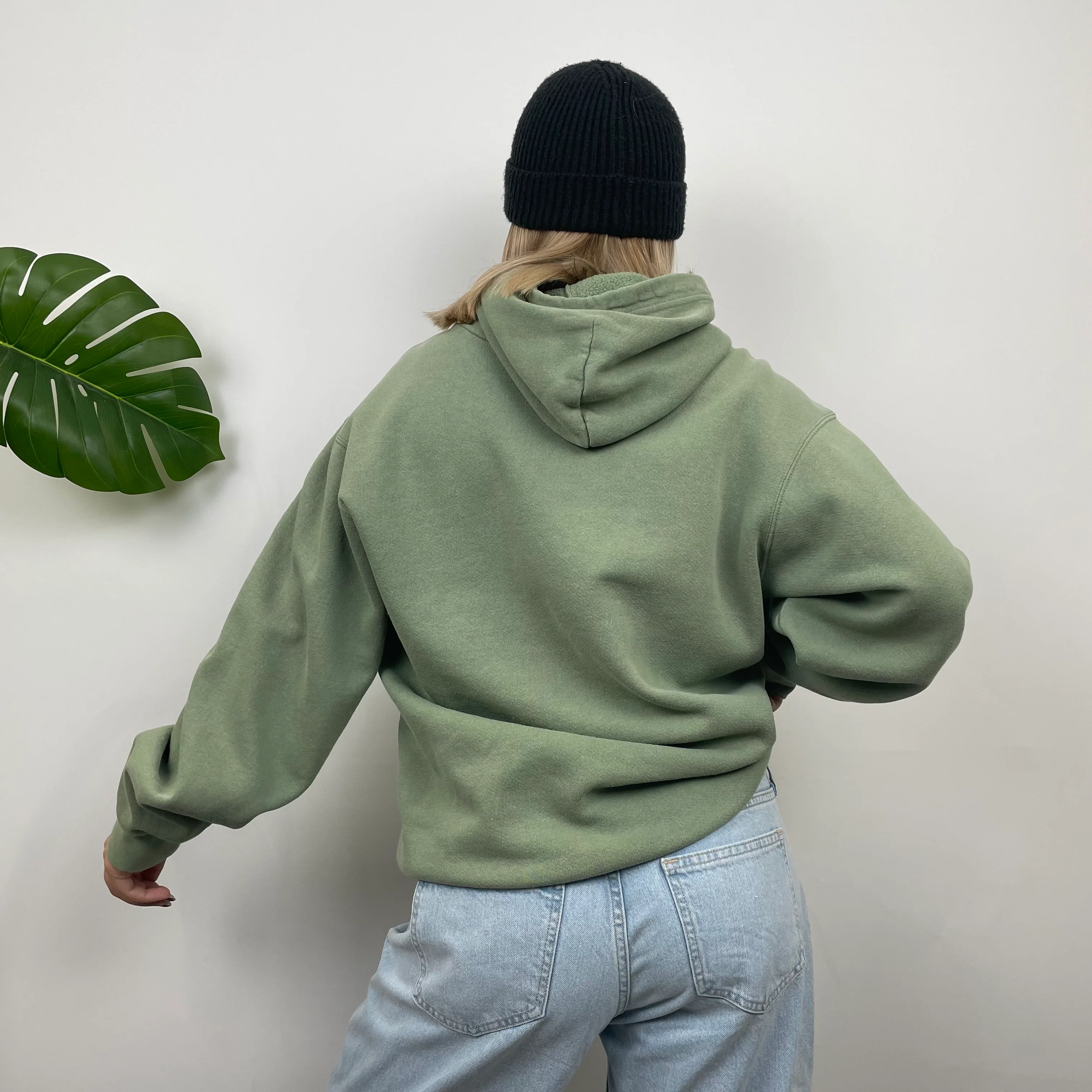 Nike Green Embroidered Spell Out Hoodie (M) - Image 8