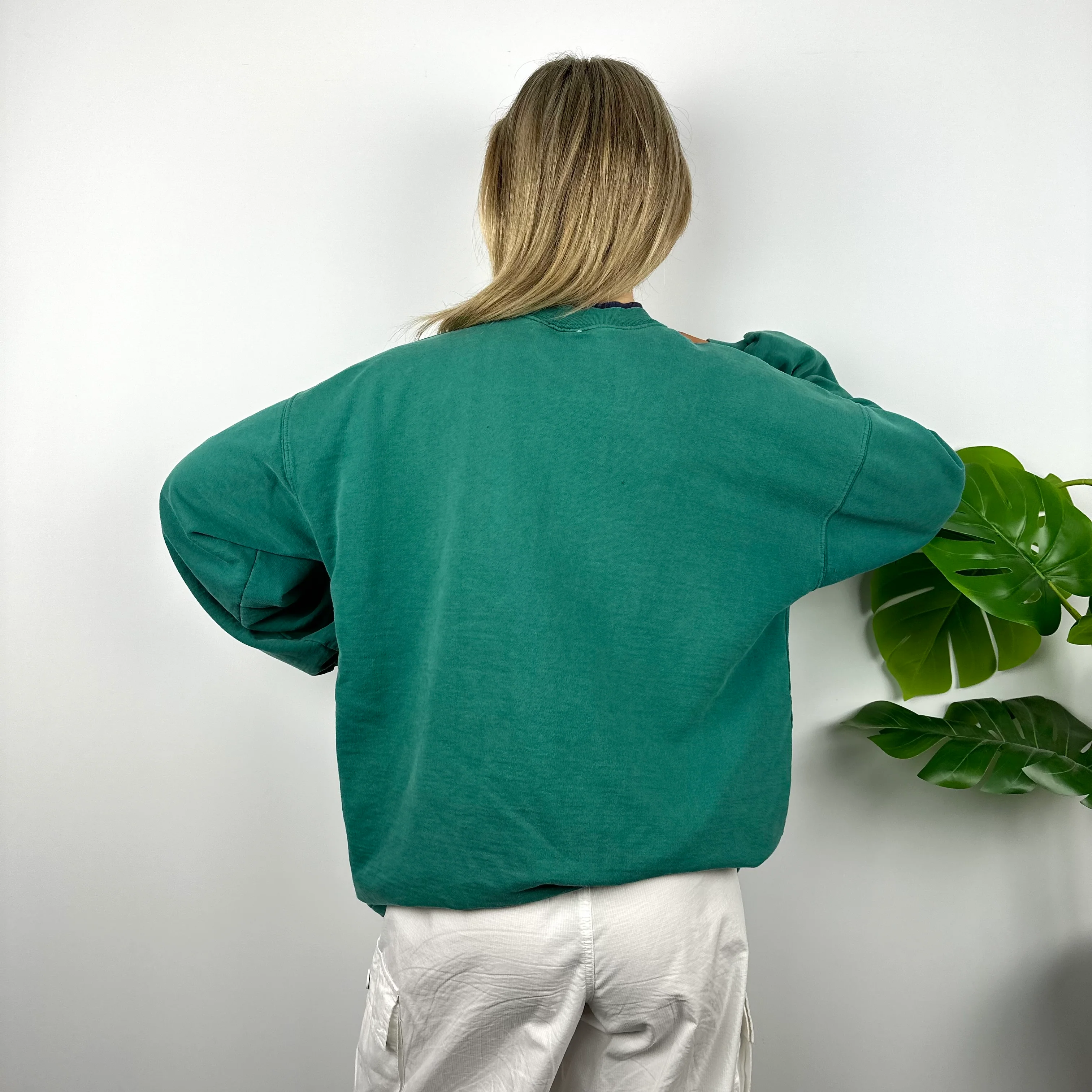 Nike Green Embroidered Spell Out Sweatshirt (L) - Image 4