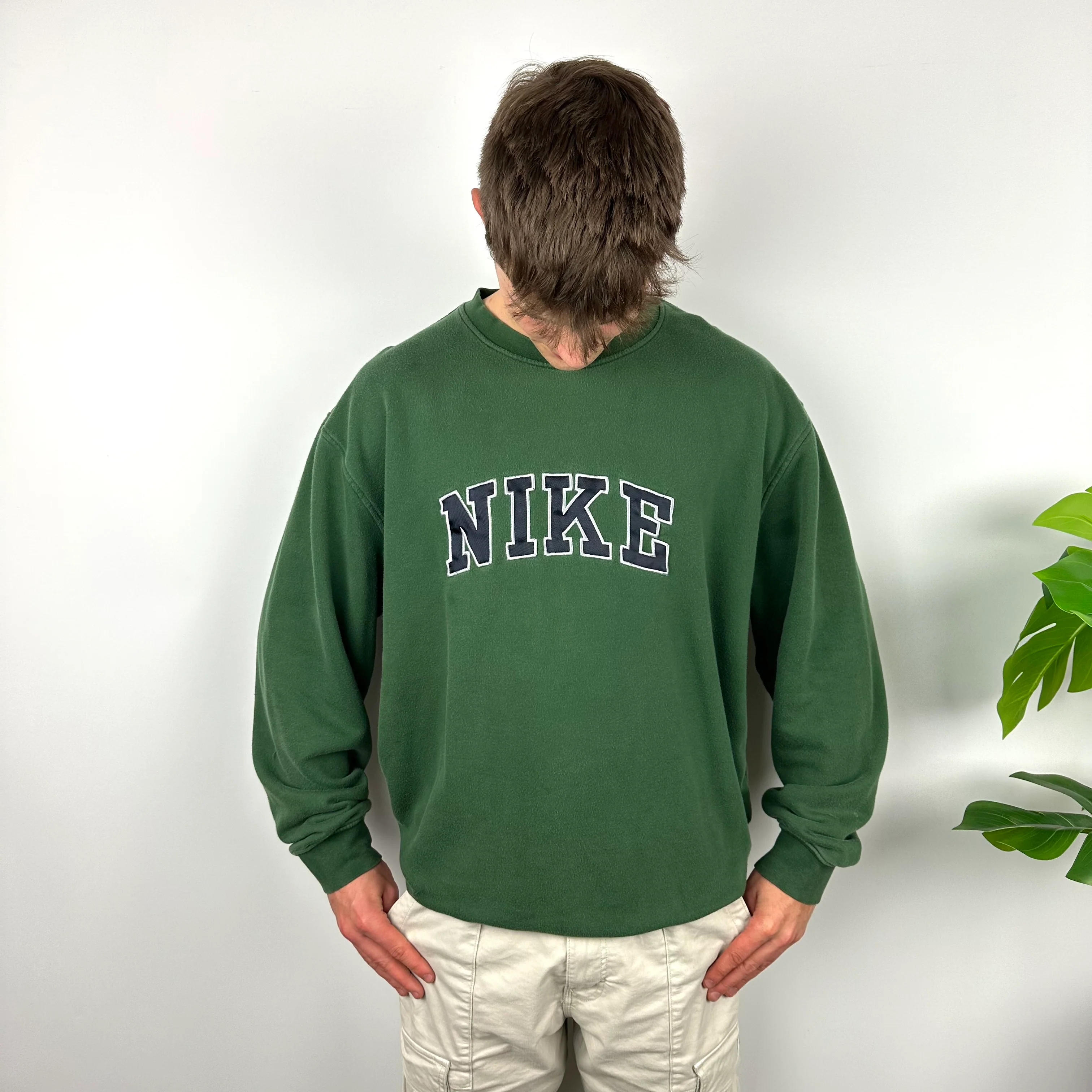 Nike Green Embroidered Spell Out Sweatshirt (XL) - Image 2
