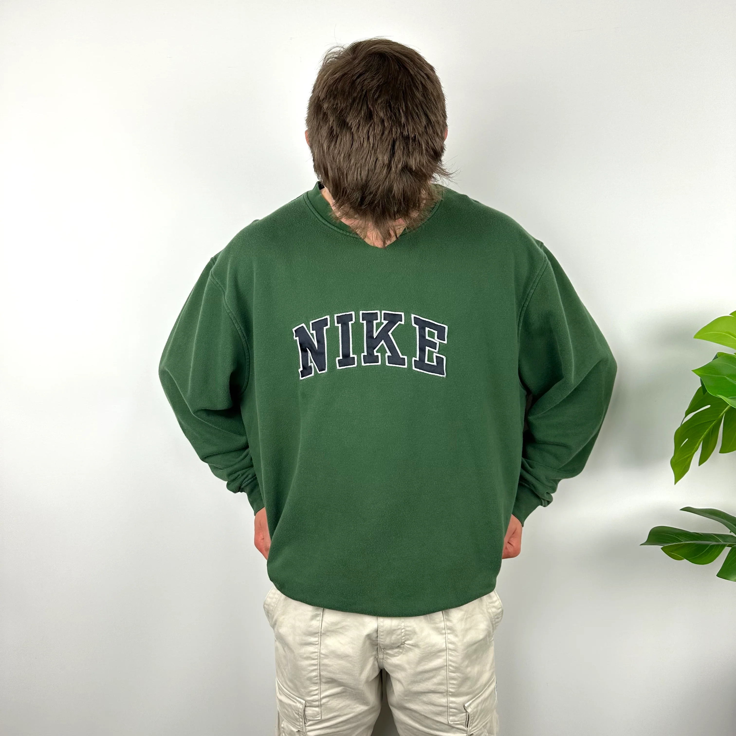Nike Green Embroidered Spell Out Sweatshirt (XL) - Image 6