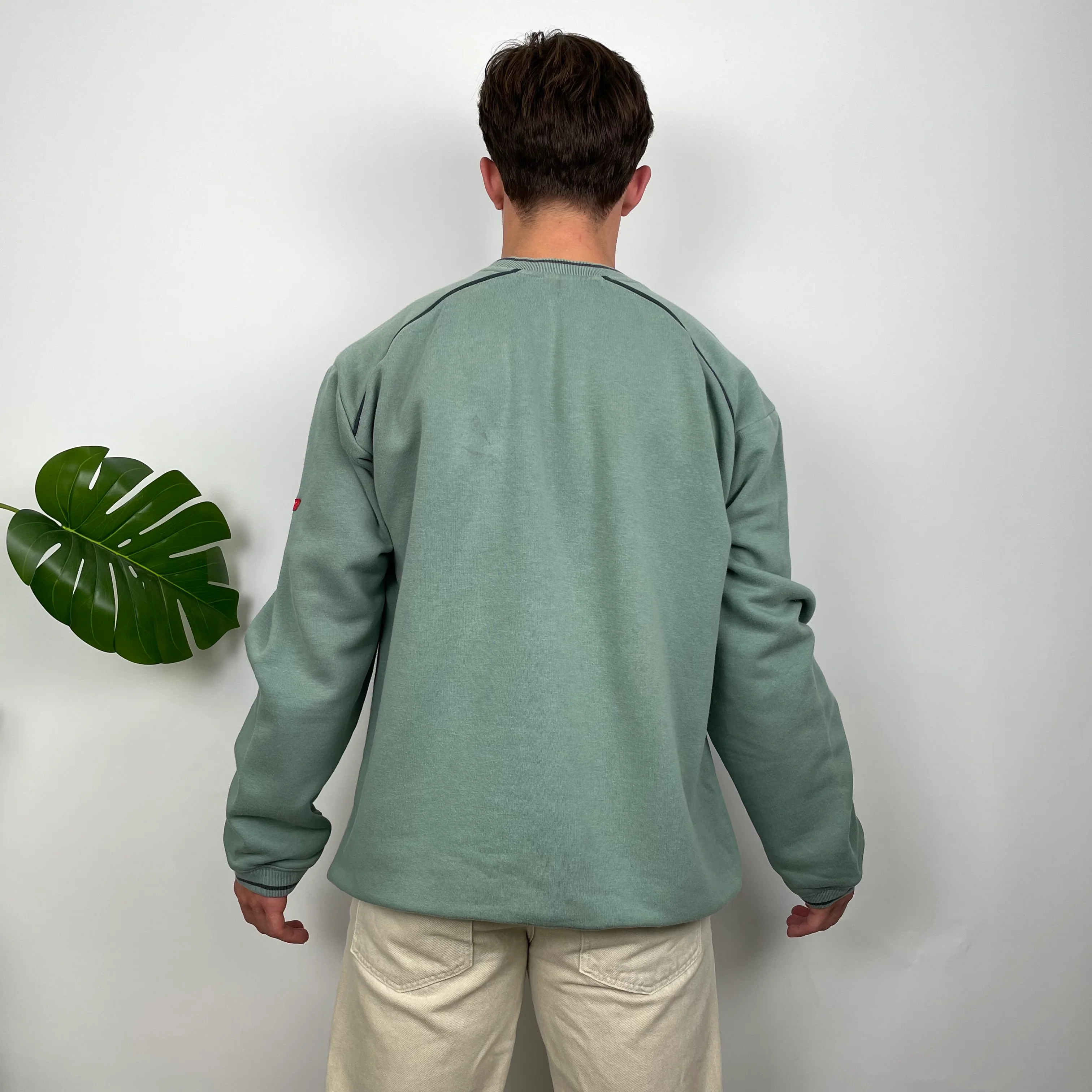 Nike Green Embroidered Spell Out Sweatshirt (XL) - Image 6