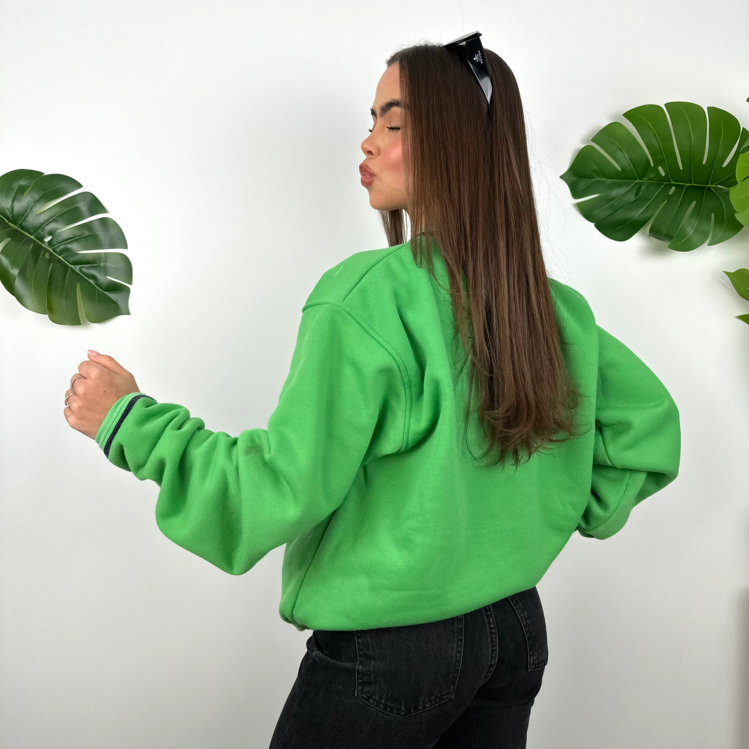 Nike Green Spell Out Sweatshirt (L) - Image 6