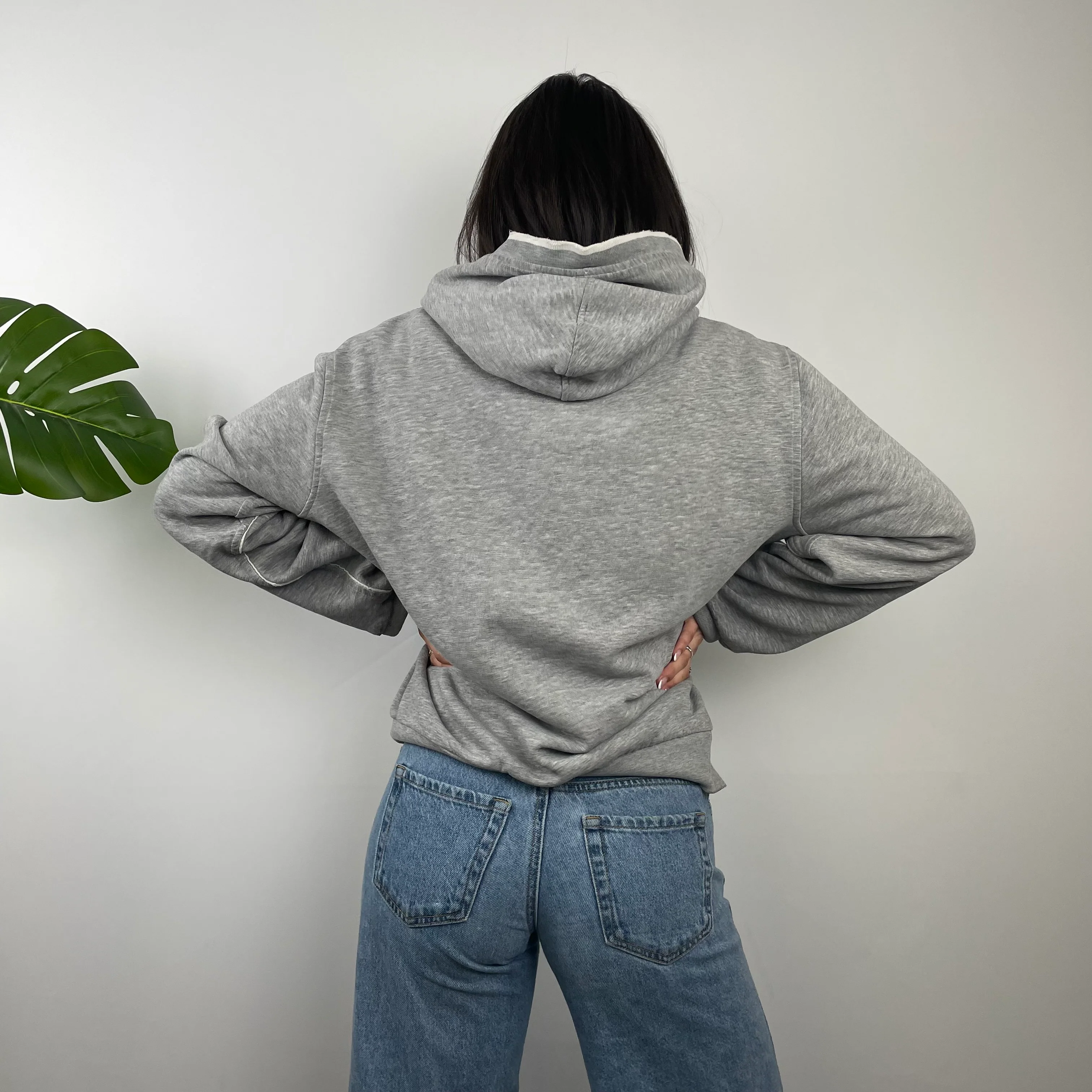 Nike Grey Embroidered Centre Swoosh Hoodie (S) - Image 7