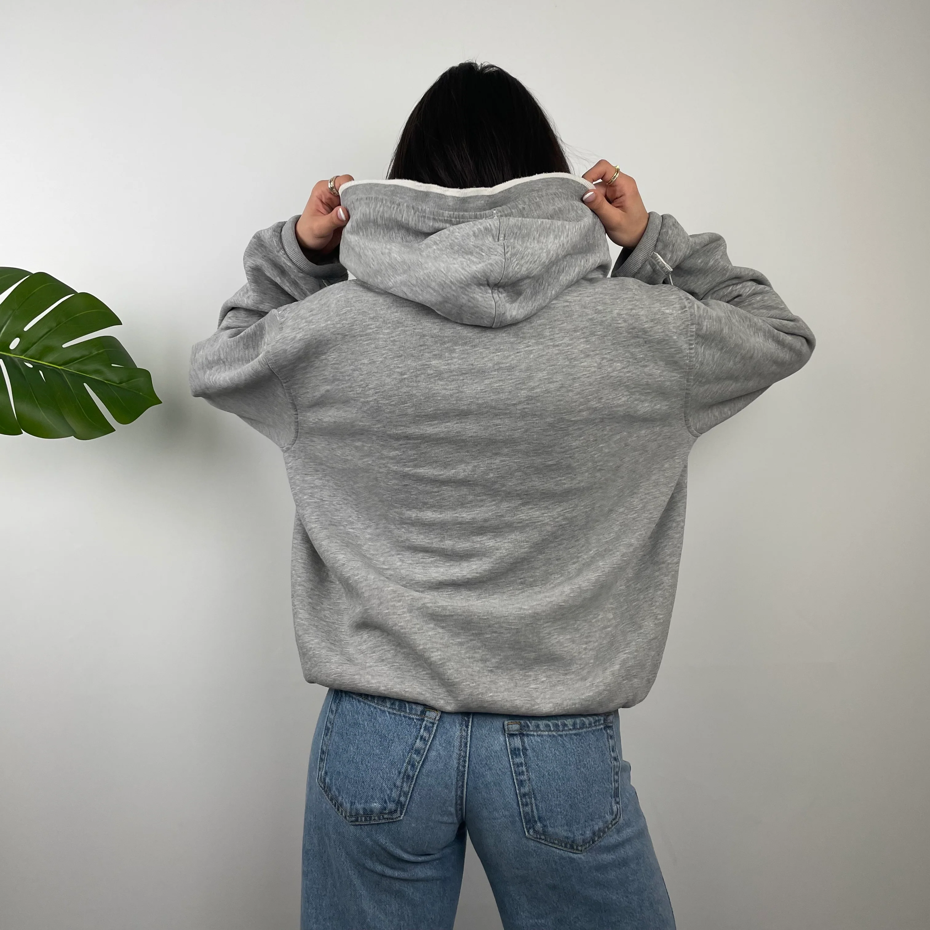 Nike Grey Embroidered Centre Swoosh Hoodie (S) - Image 9