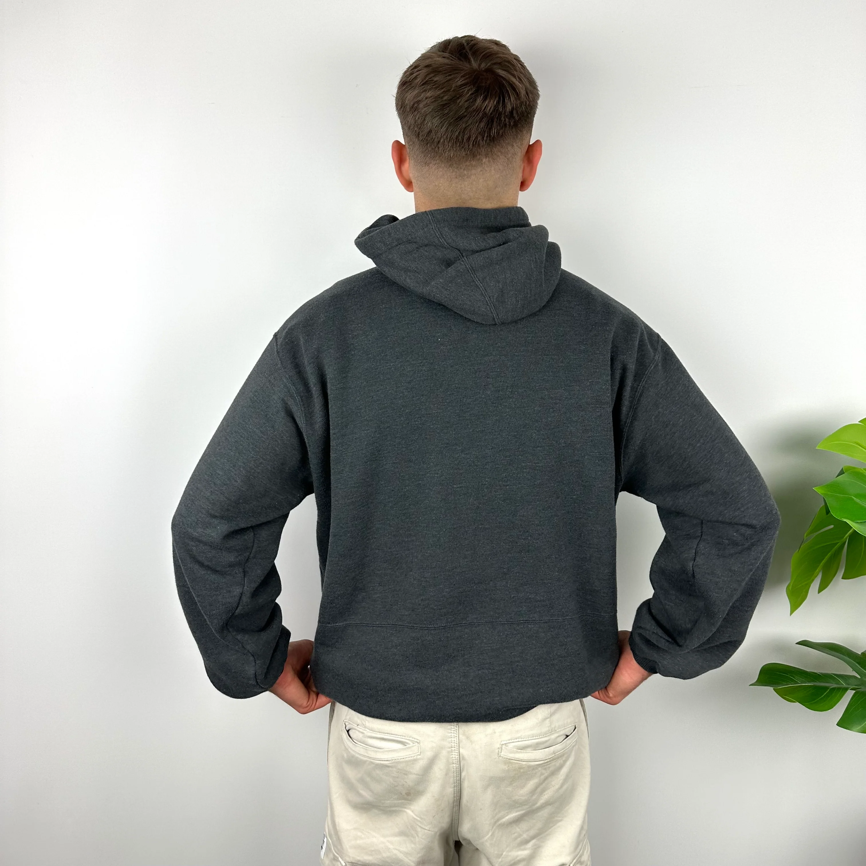 Nike Grey Embroidered Spell Out Hoodie (L) - Image 6