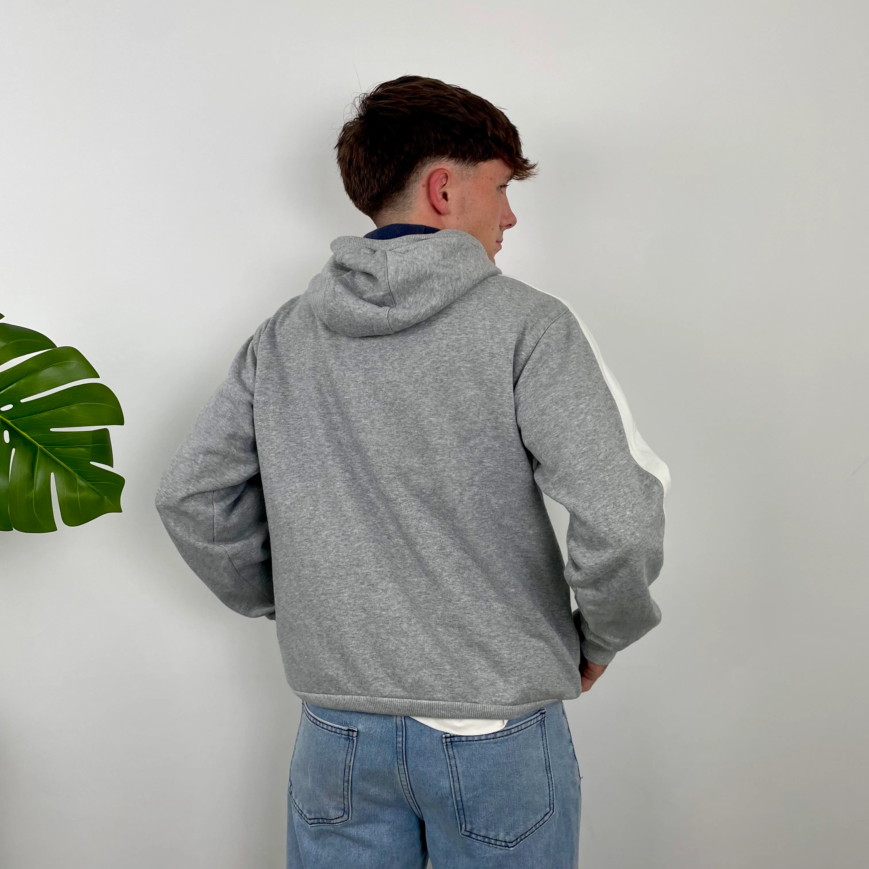 Nike Grey Embroidered Spell Out Hoodie (M) - Image 7