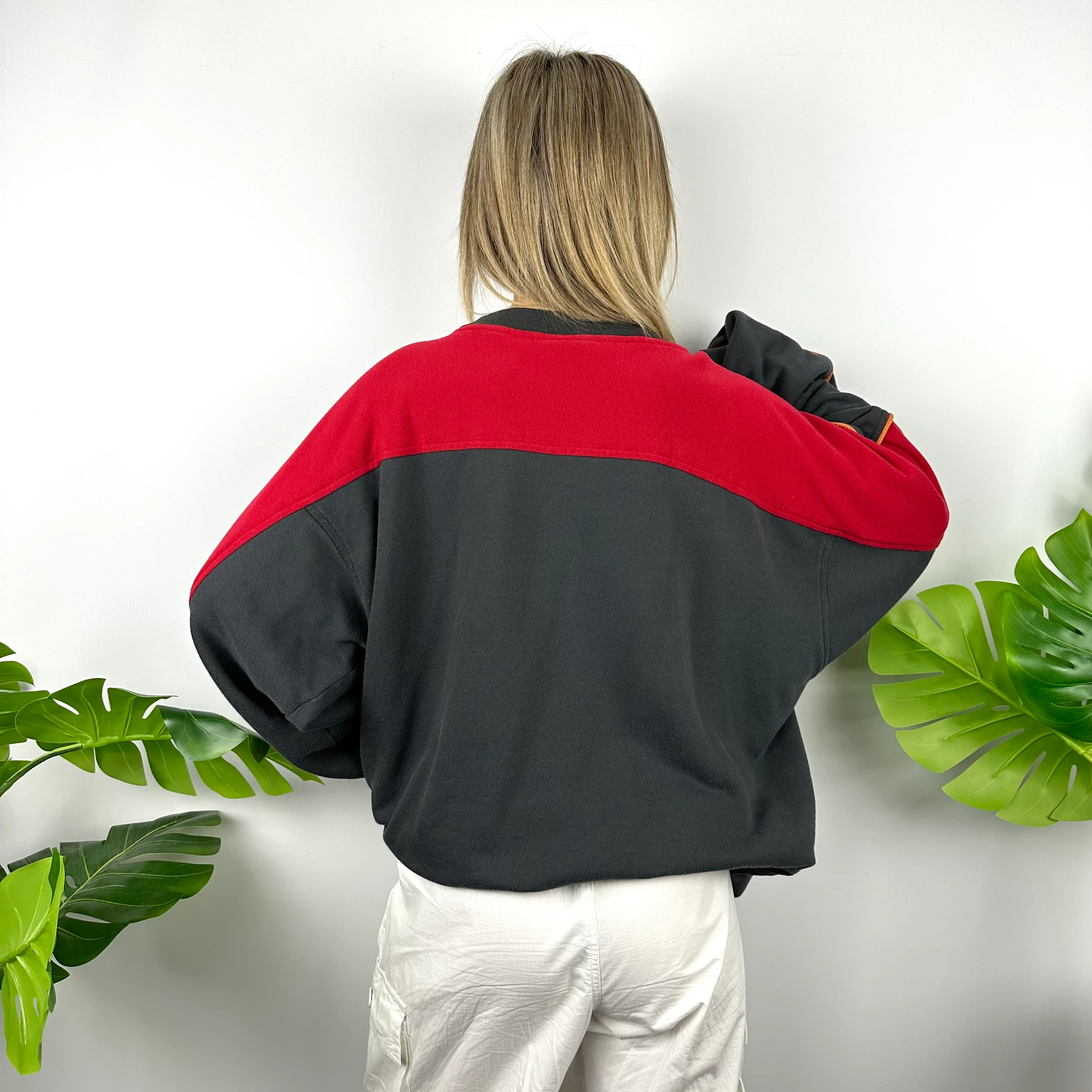 Nike Grey Embroidered Spell Out Sweatshirt (XXL) - Image 7