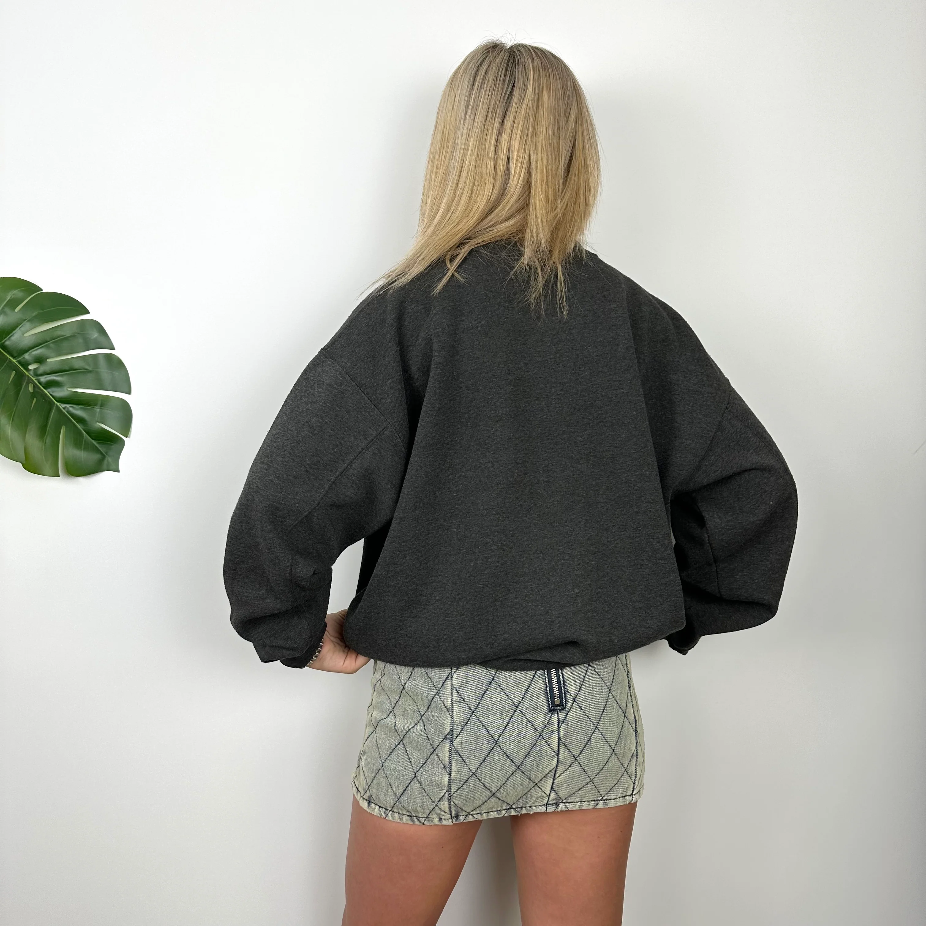 Nike Grey Embroidered Spell Out Sweatshirt (L) - Image 4