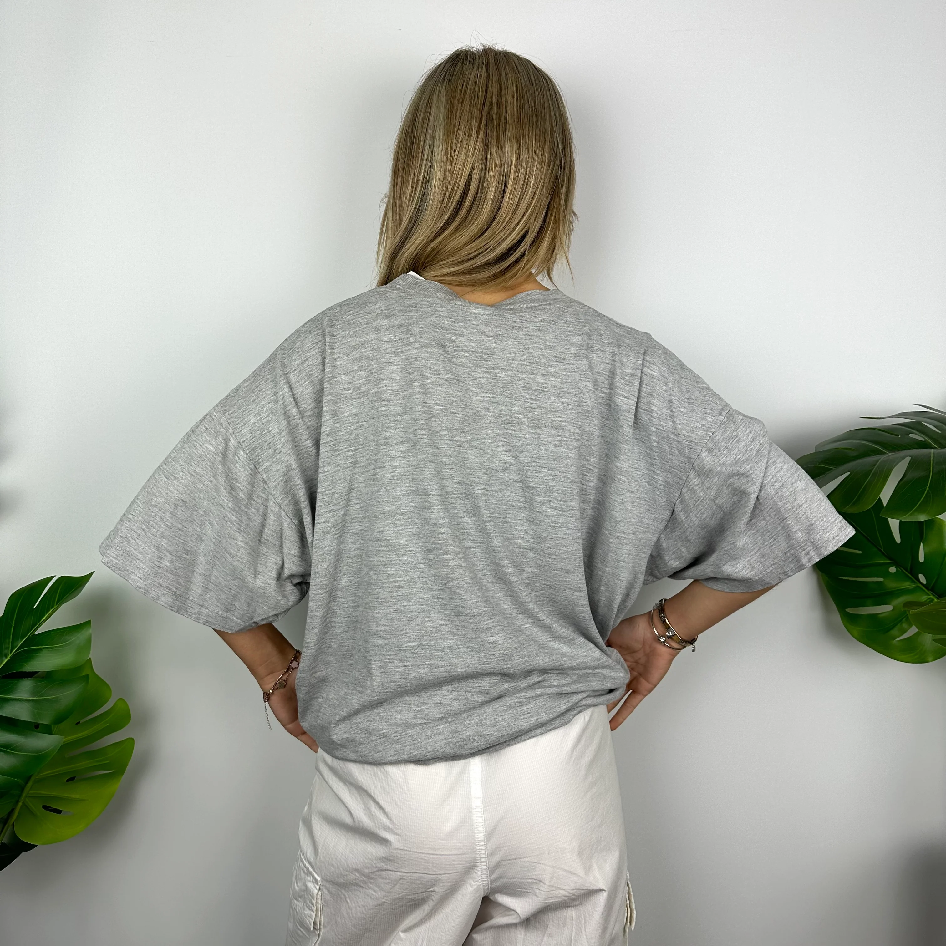 Nike Grey Embroidered Swoosh T Shirt (M) - Image 3