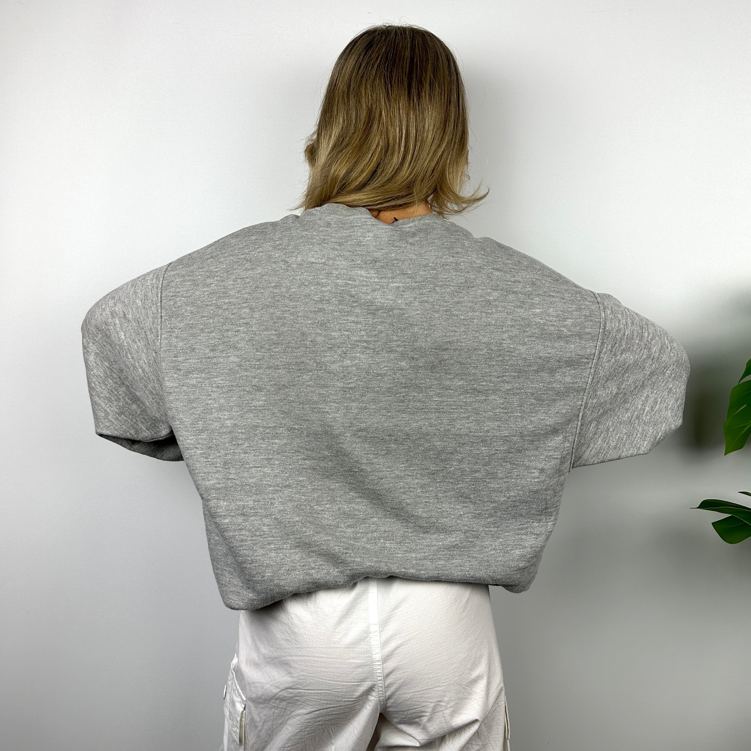 Nike Grey Spell Out Sweatshirt (L) - Image 5