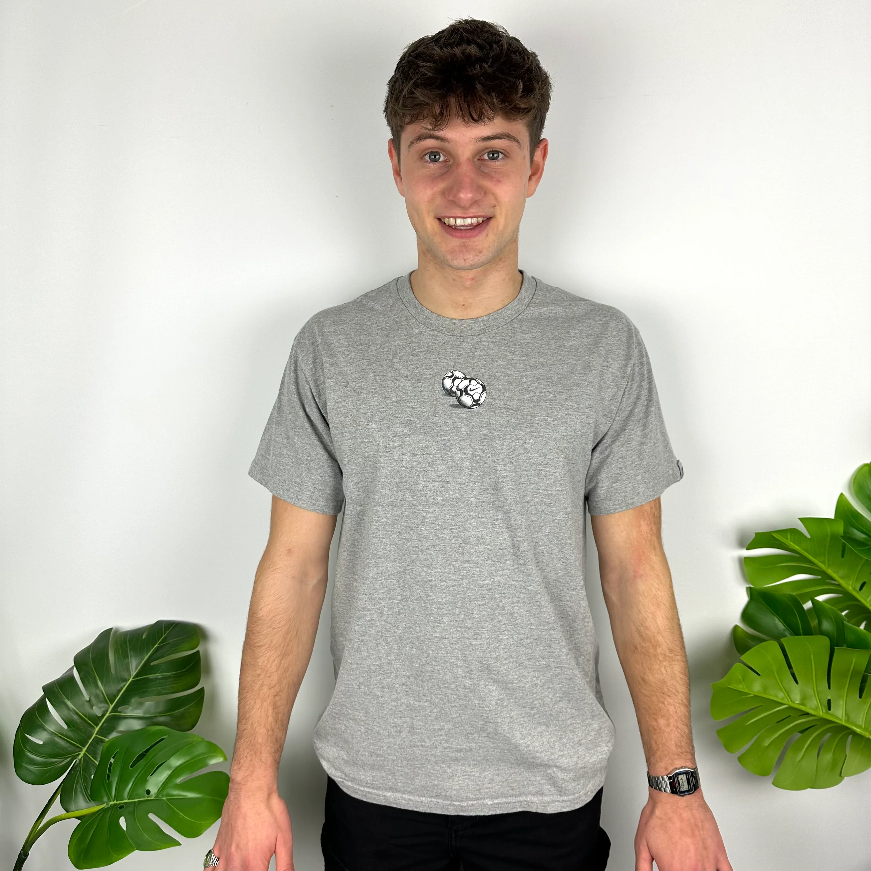 Nike Grey Swoosh T Shirt (M)