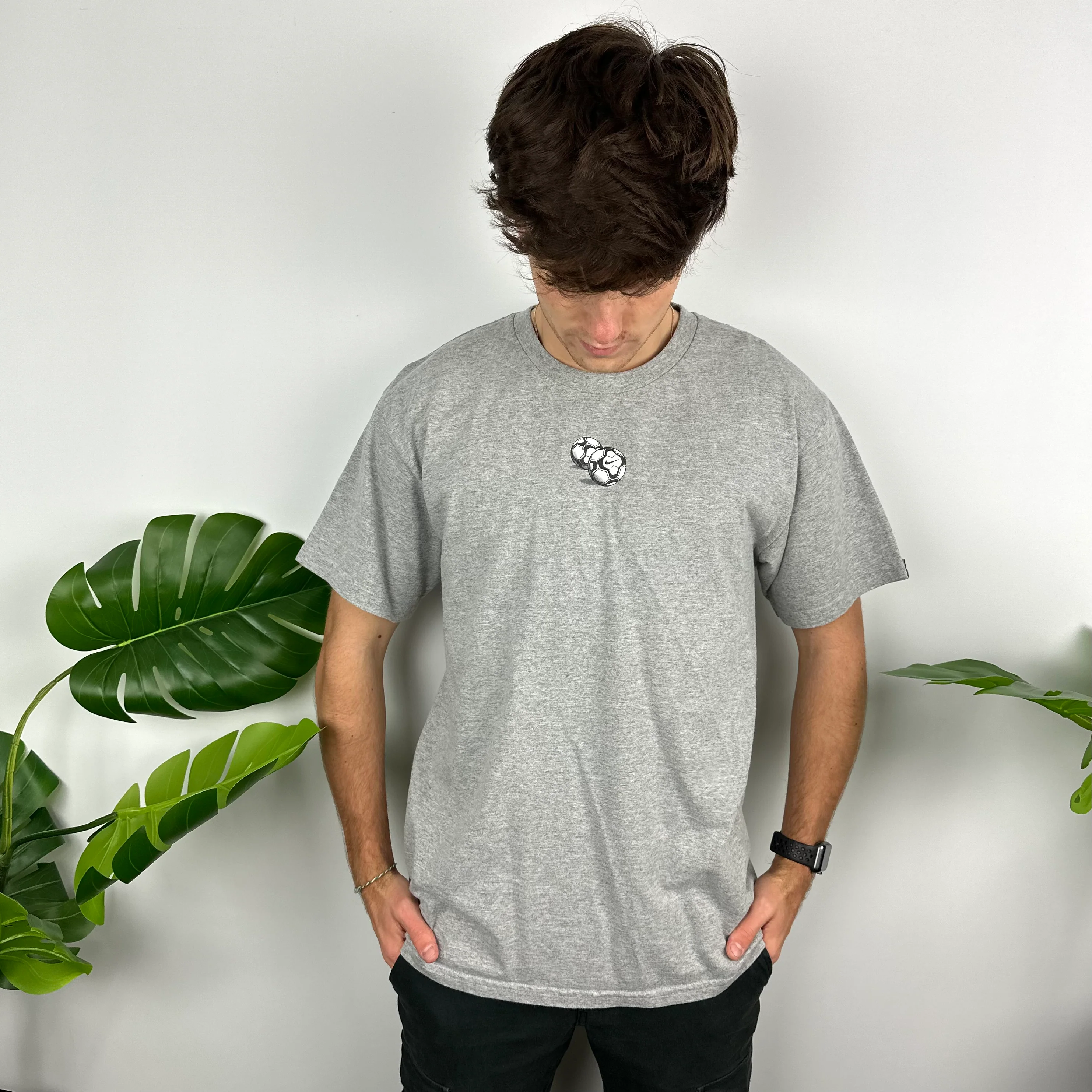 Nike Grey Swoosh T Shirt (M) - Image 2