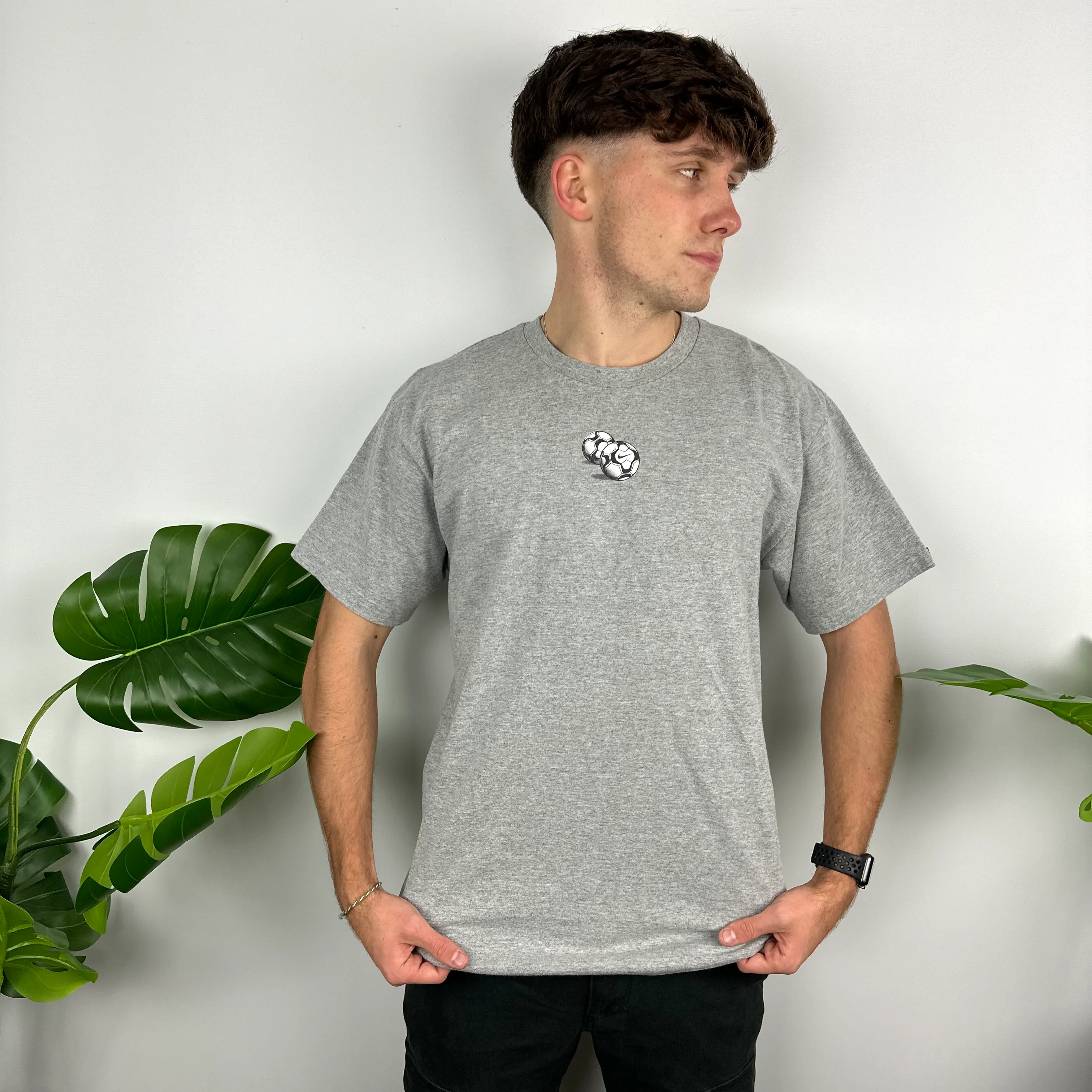 Nike Grey Swoosh T Shirt (M) - Image 3