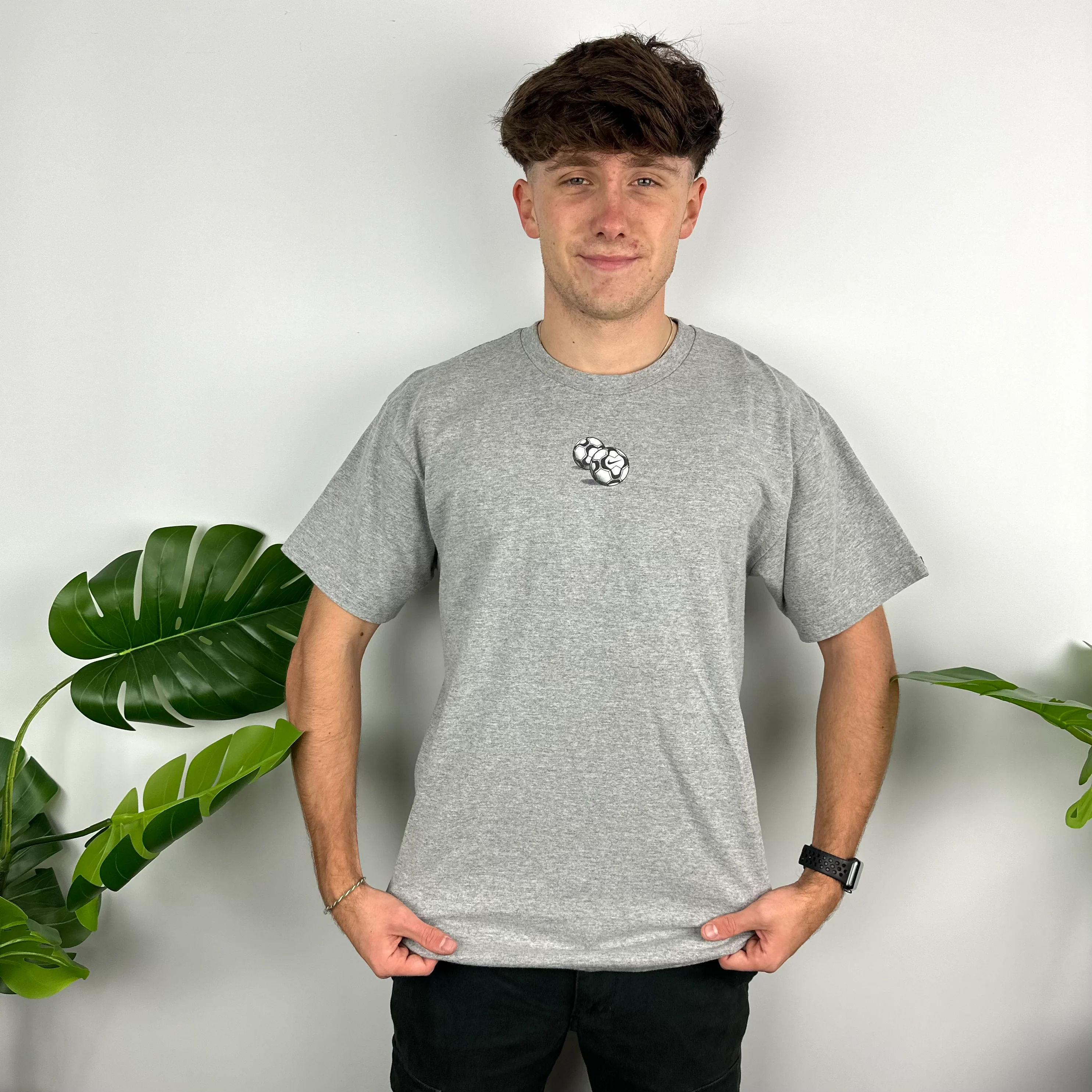 Nike Grey Swoosh T Shirt (M) - Image 5