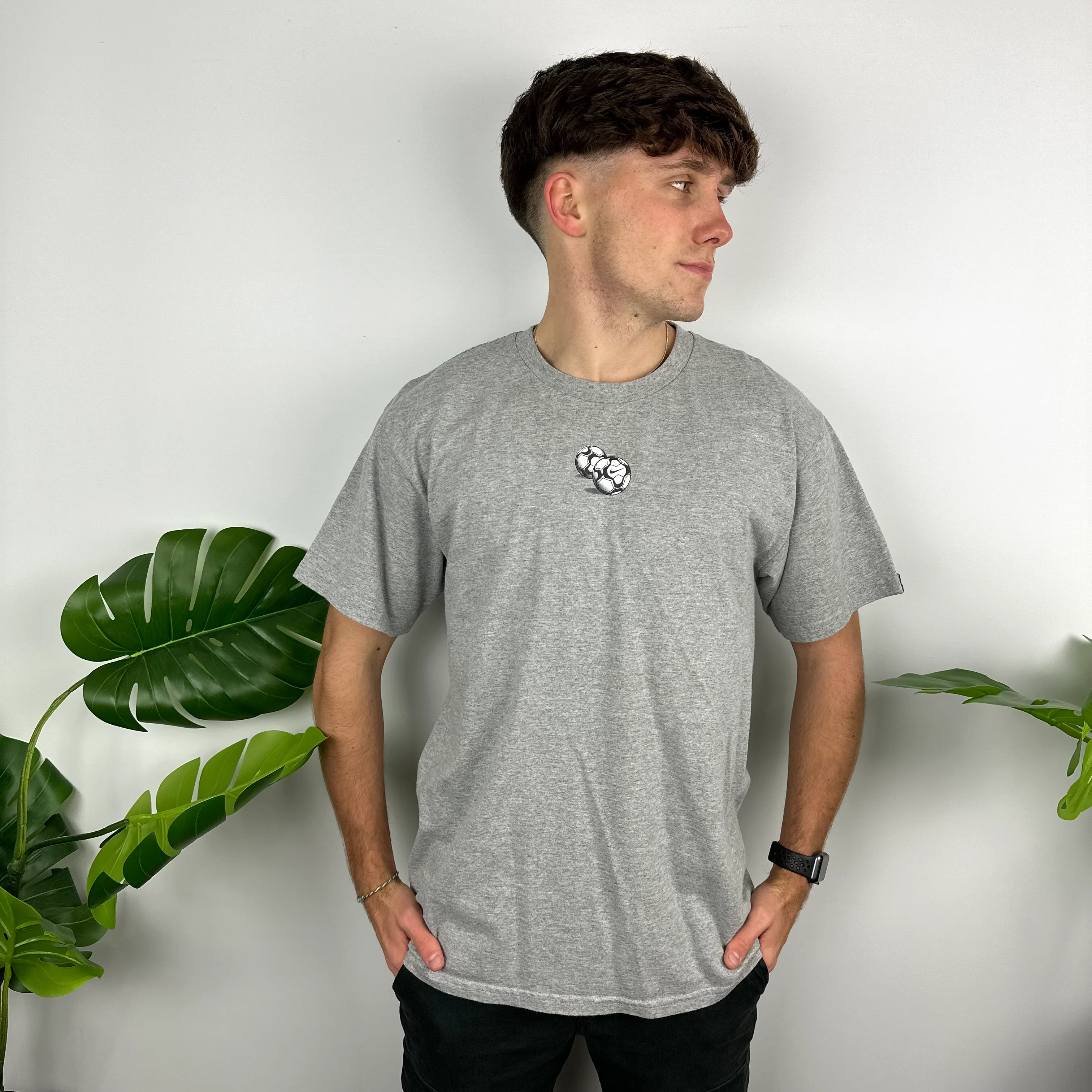 Nike Grey Swoosh T Shirt (M) - Image 6