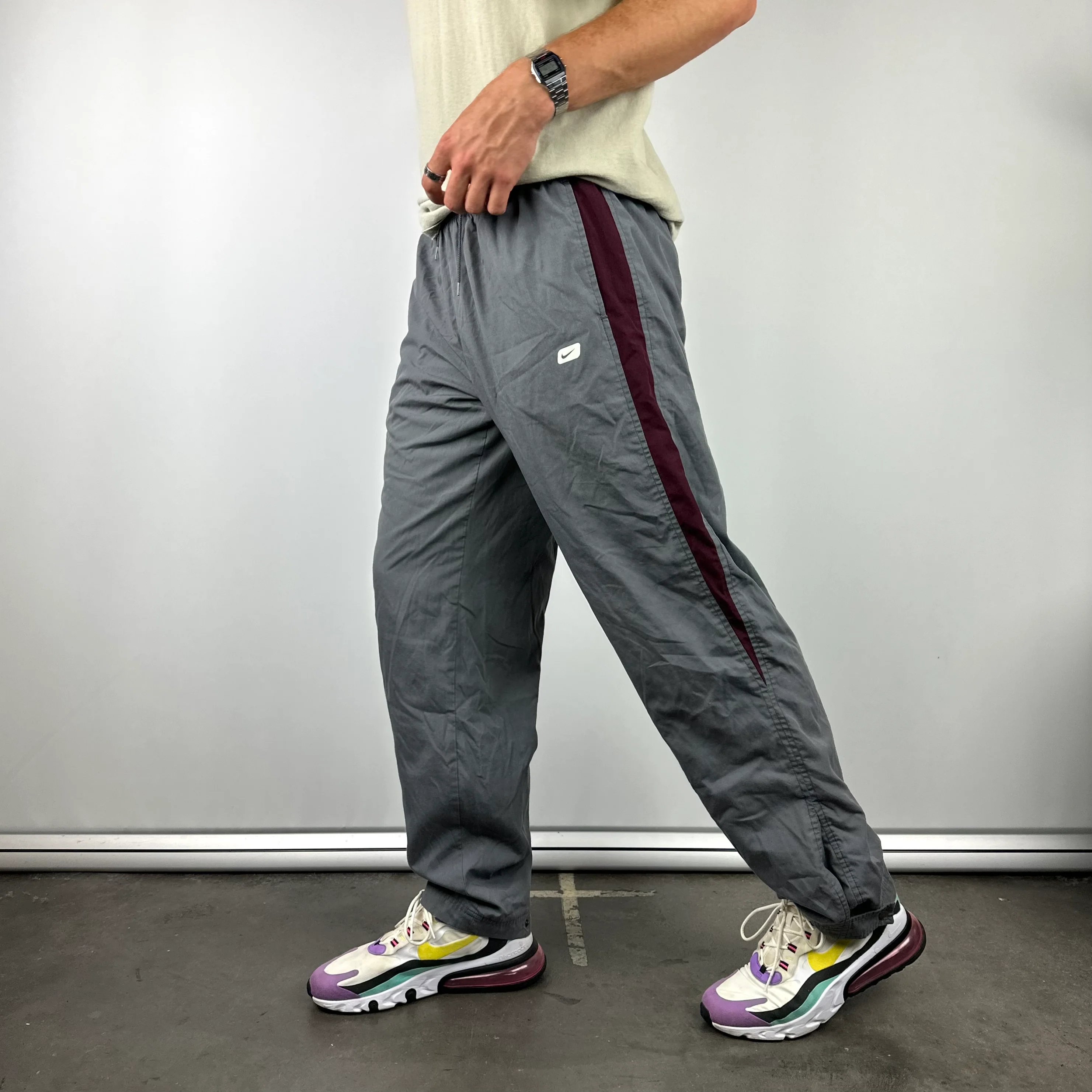 Nike Grey Swoosh Track Pants (M) - Image 2