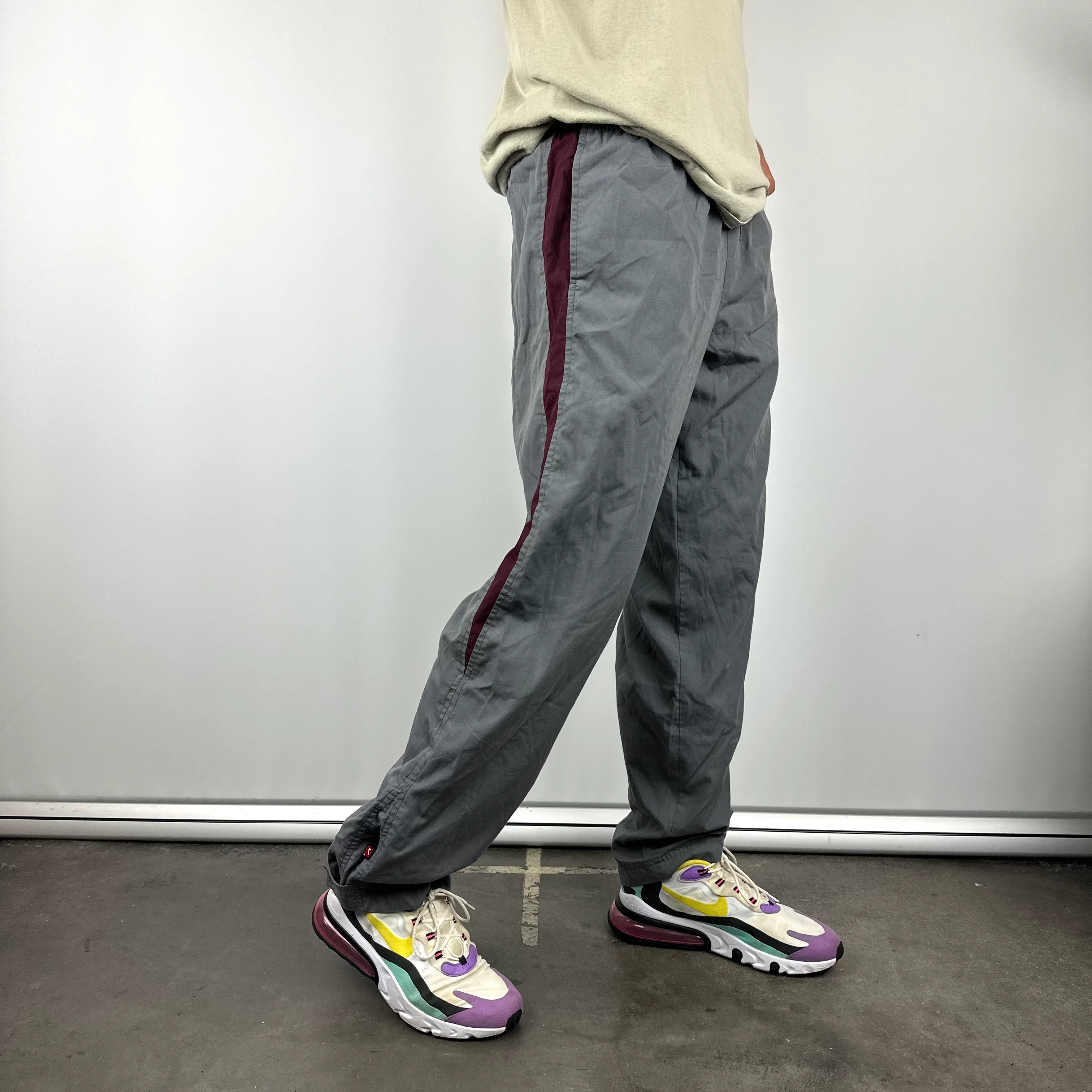 Nike Grey Swoosh Track Pants (M) - Image 3