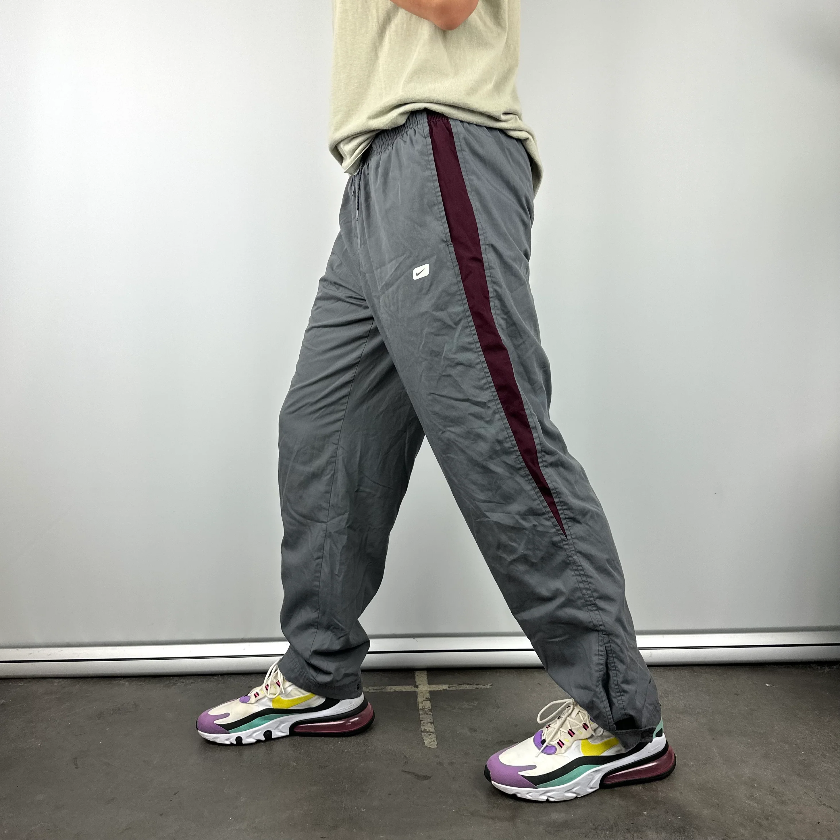 Nike Grey Swoosh Track Pants (M) - Image 5