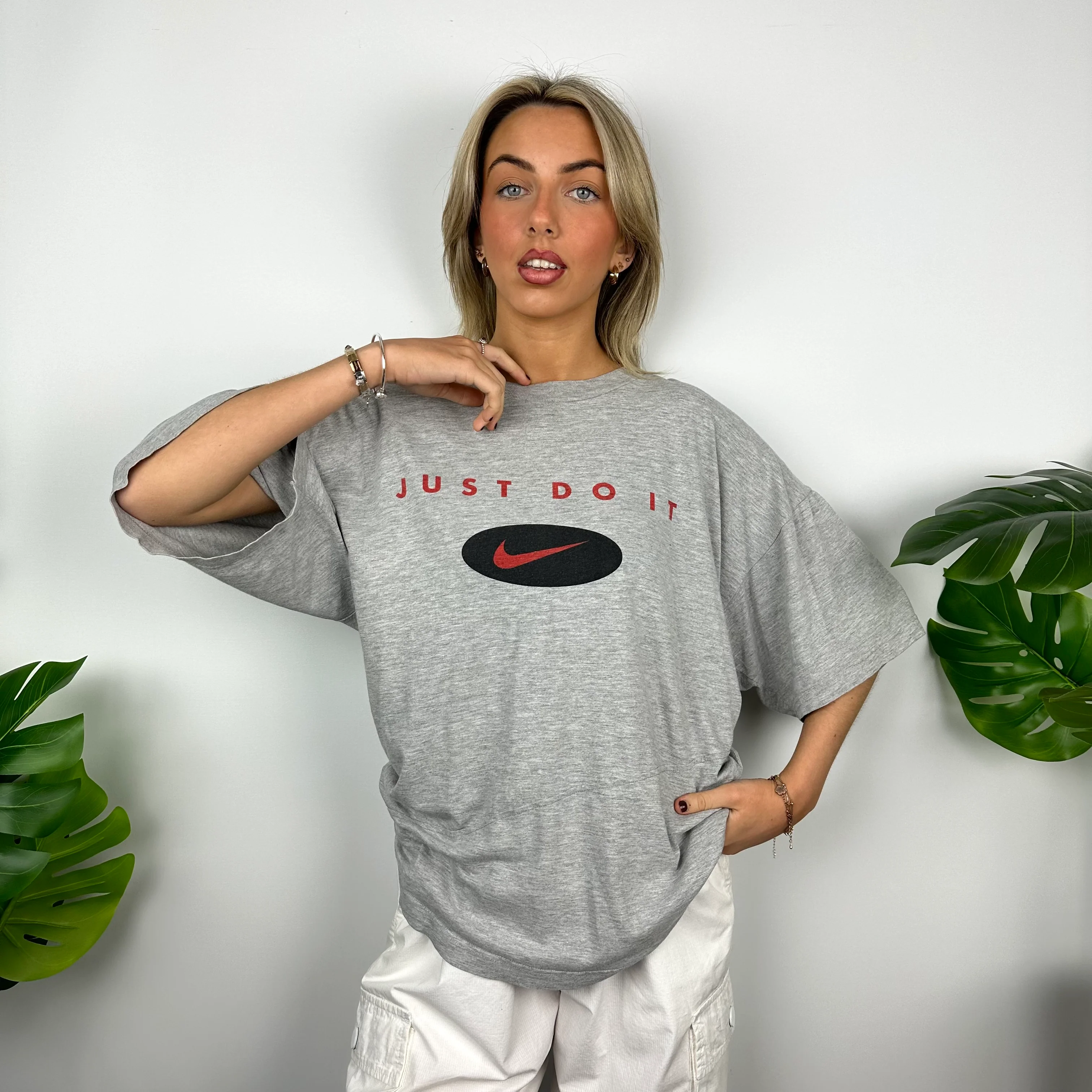 Nike Just Do It Grey Spell Out T Shirt (XL) - Image 3
