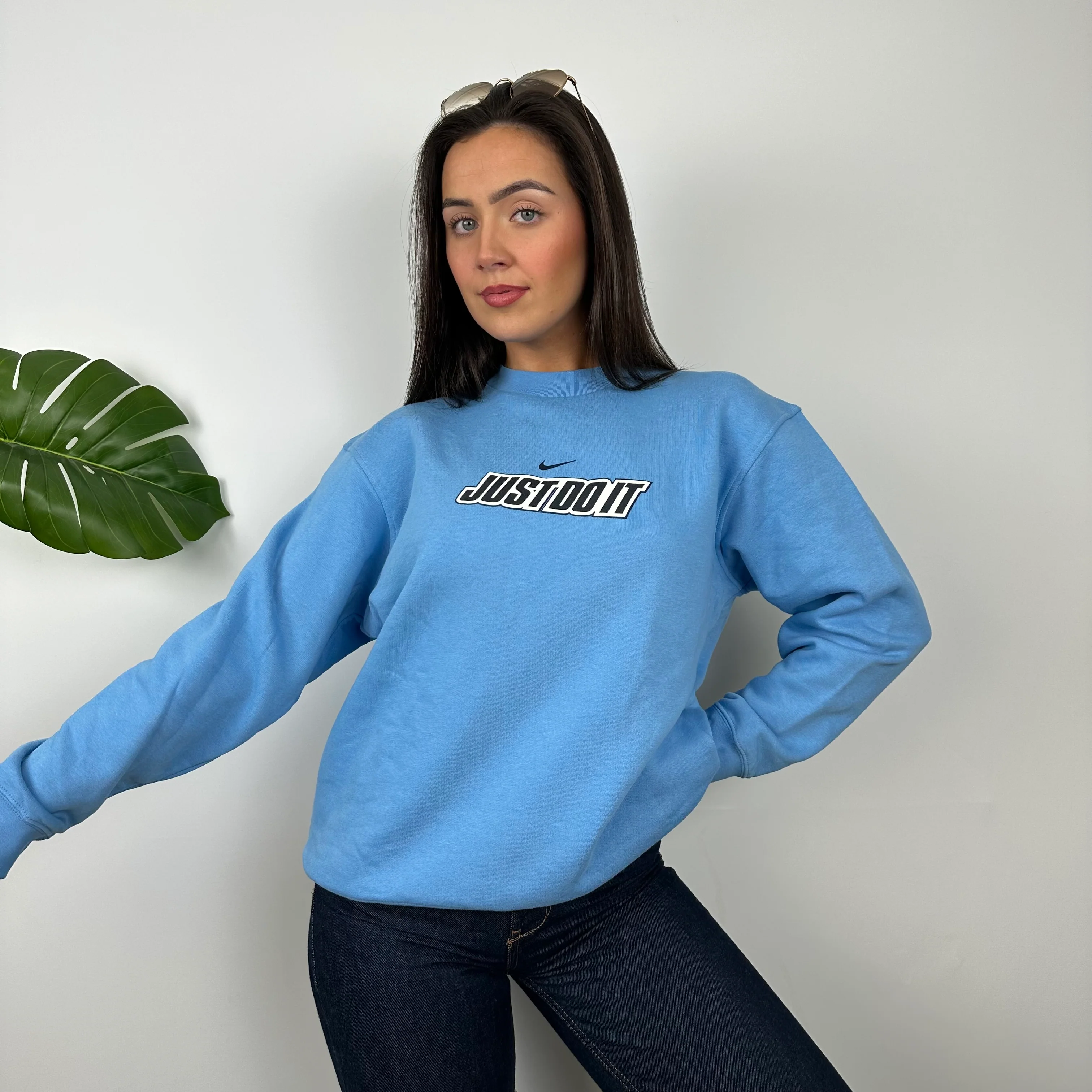 Nike Just Do It RARE Blue Spell Out Sweatshirt (M)