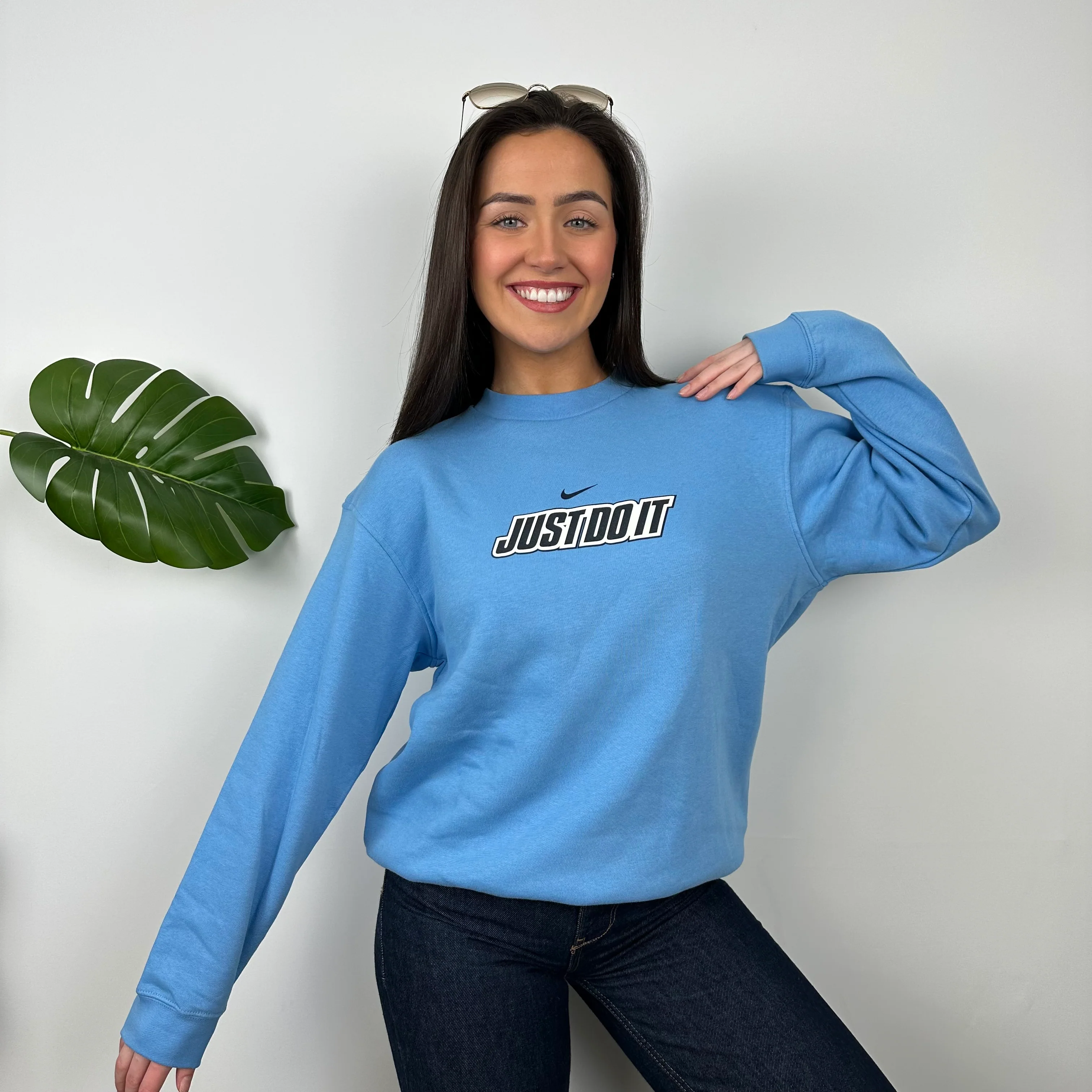 Nike Just Do It RARE Blue Spell Out Sweatshirt (M) - Image 3