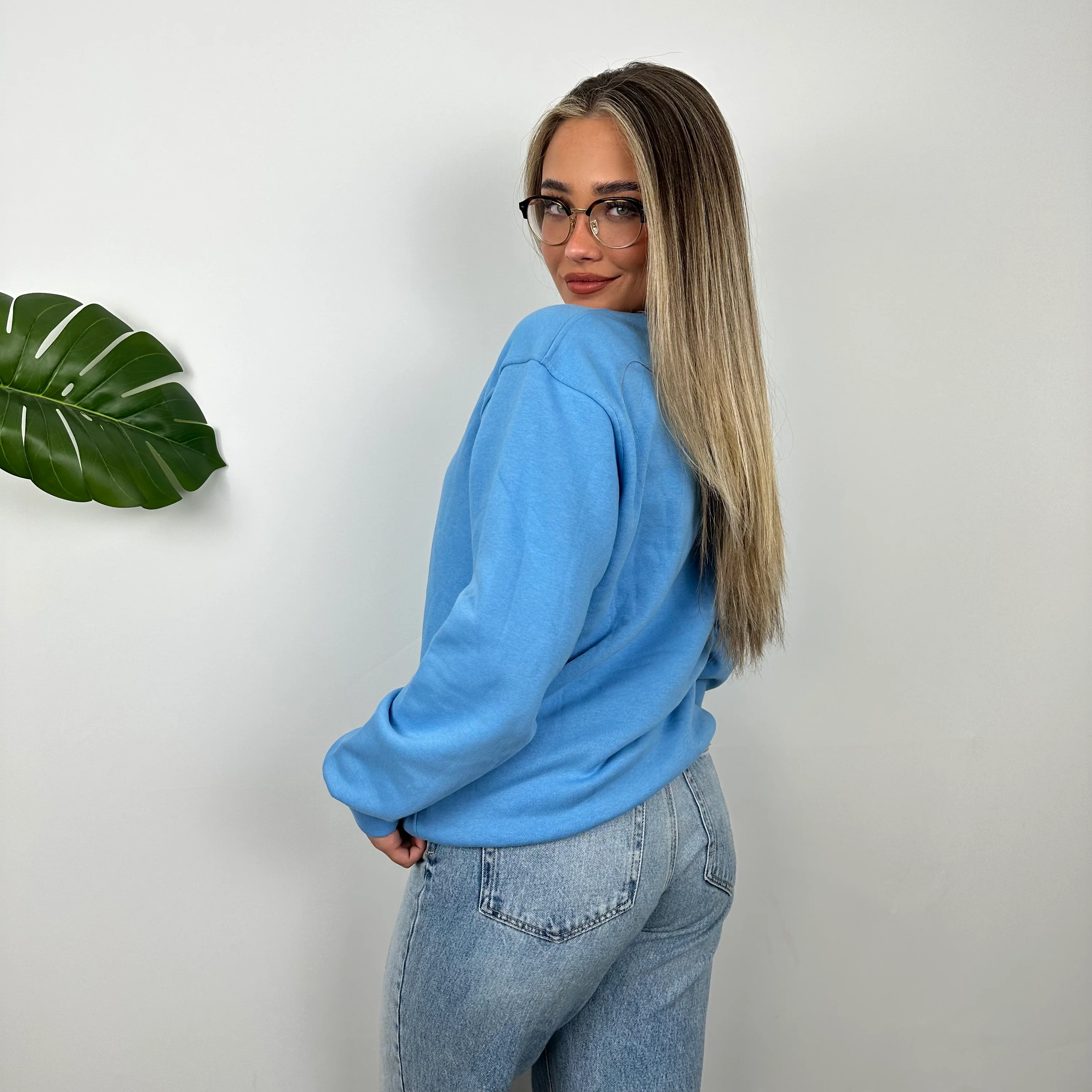 Nike Just Do It RARE Blue Spell Out Sweatshirt (M) - Image 5