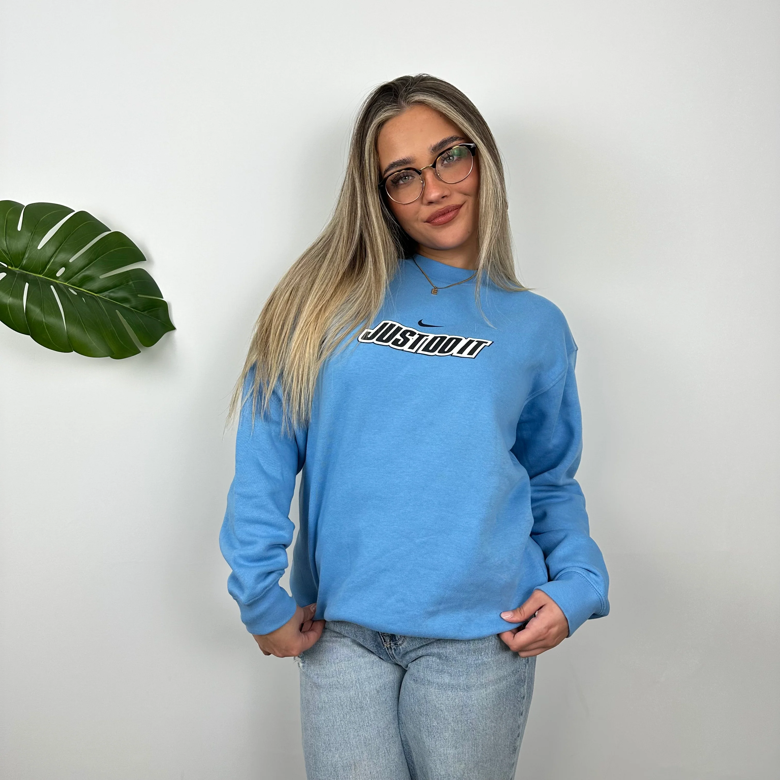 Nike Just Do It RARE Blue Spell Out Sweatshirt (M) - Image 6