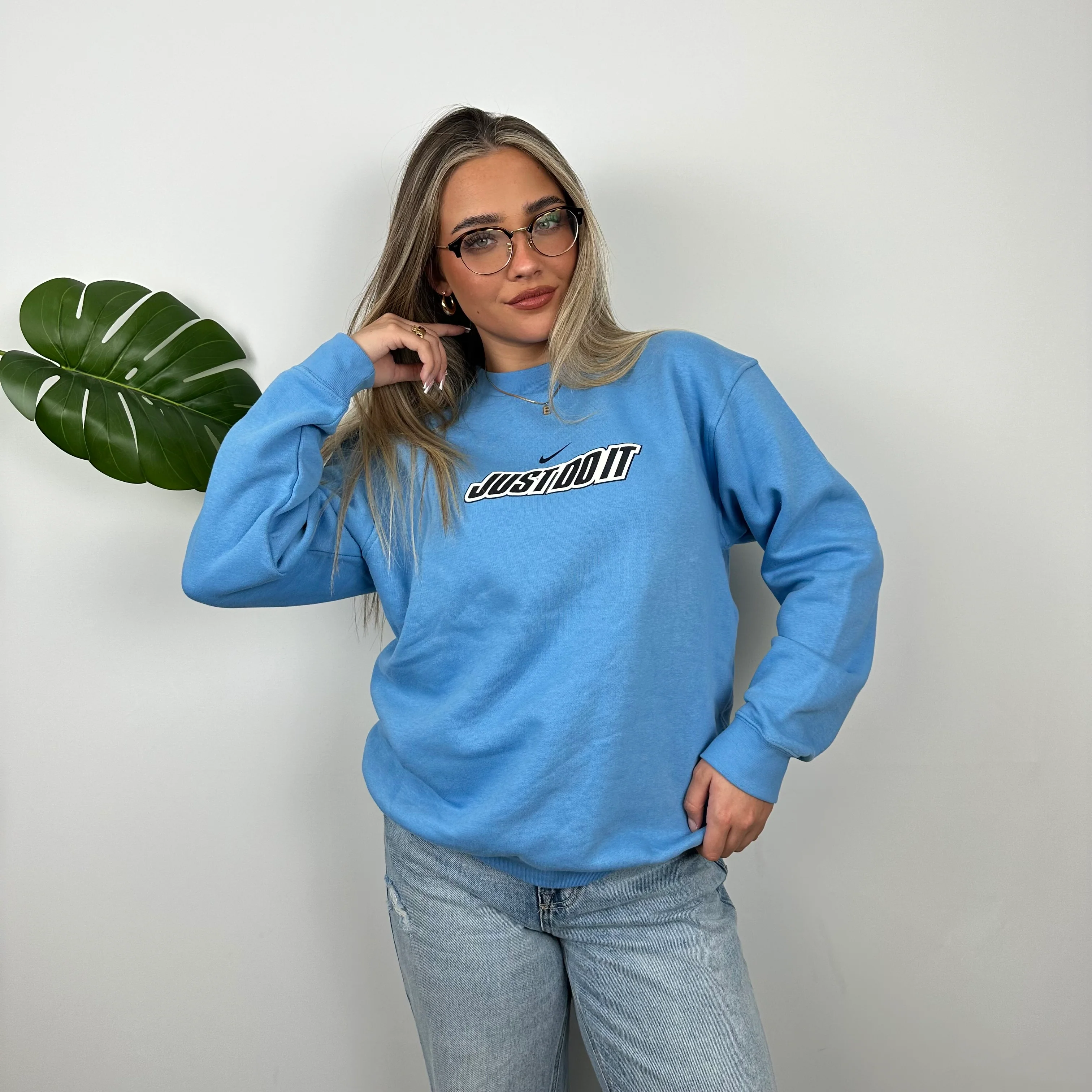 Nike Just Do It RARE Blue Spell Out Sweatshirt (M) - Image 8