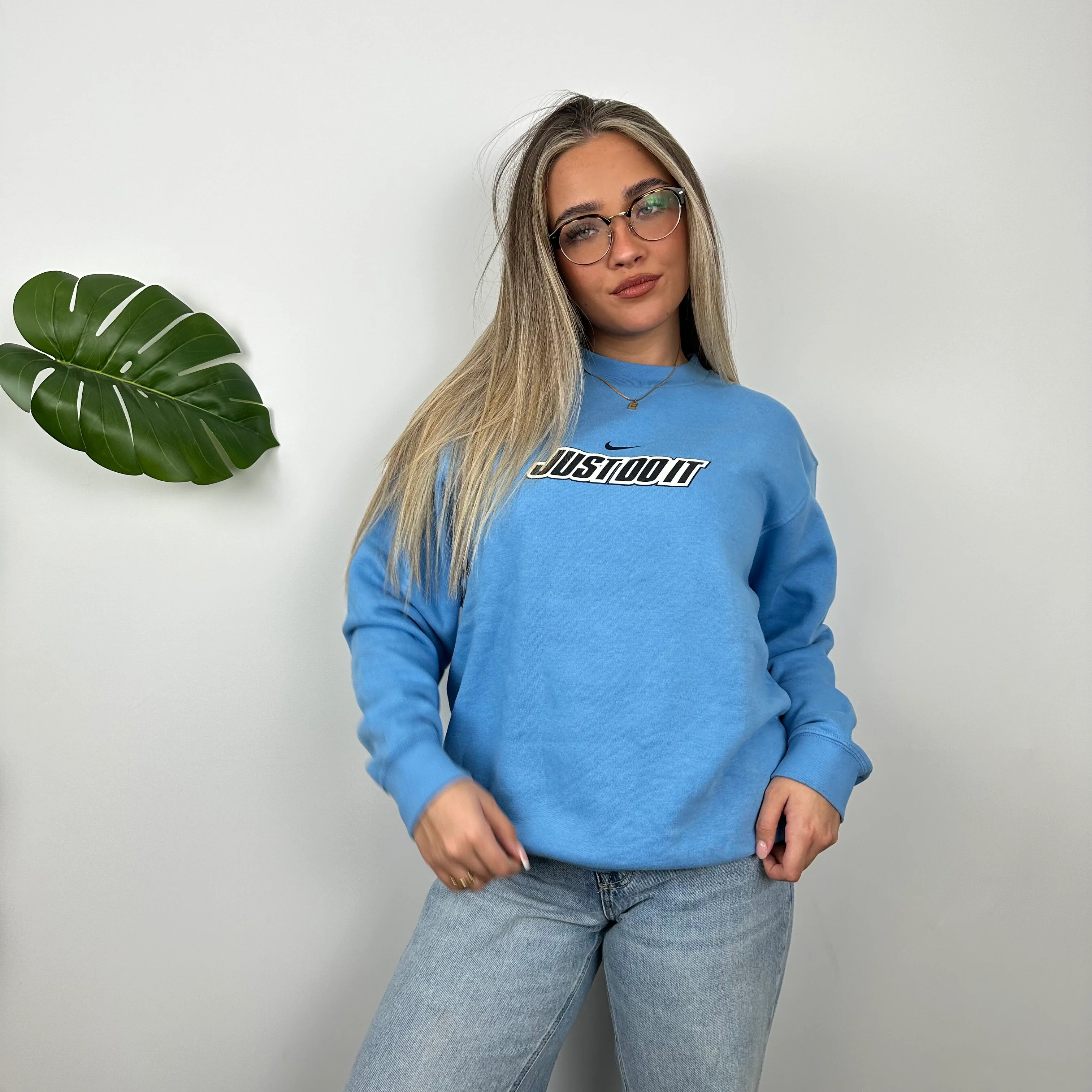 Nike Just Do It RARE Blue Spell Out Sweatshirt (M) - Image 9
